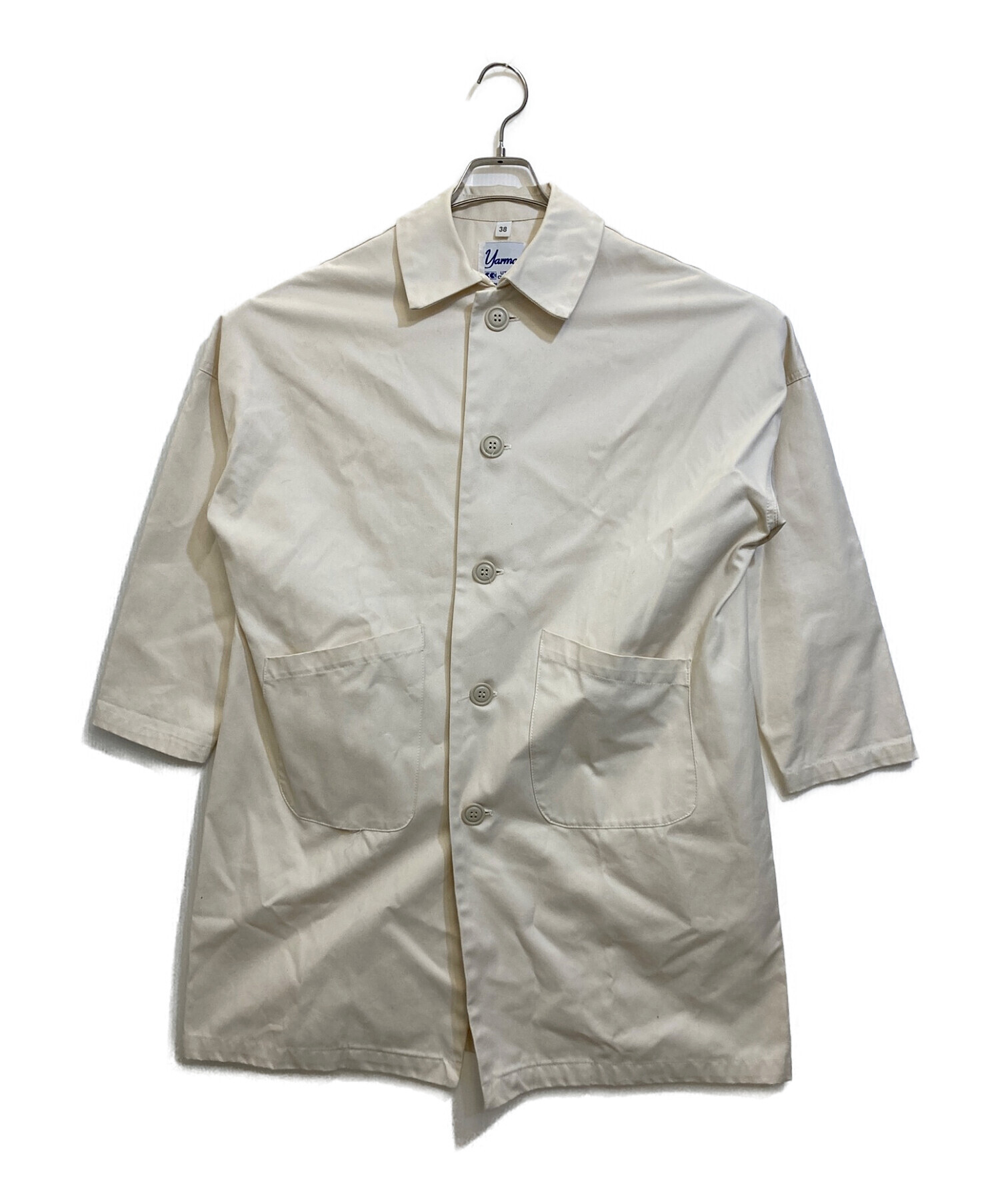 中古・古着通販】Yarmo (ヤーモ) ロングコート アイボリー サイズ:38