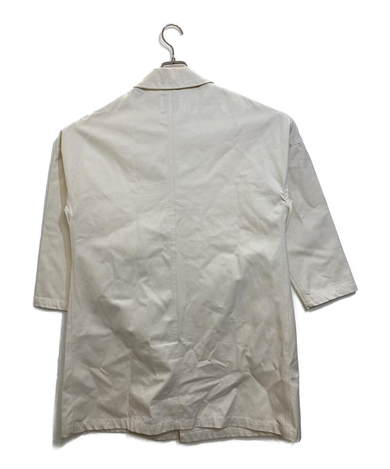 中古・古着通販】Yarmo (ヤーモ) ロングコート アイボリー サイズ:38
