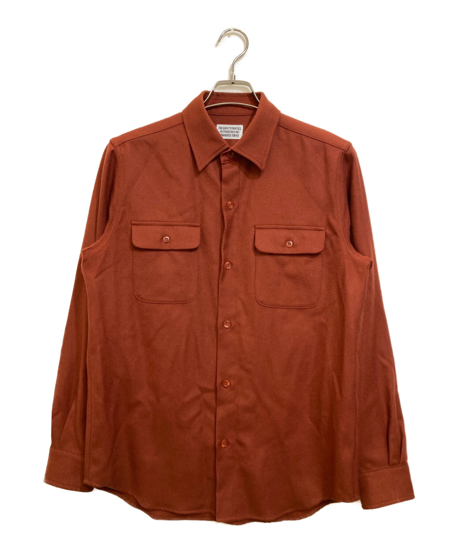 中古・古着通販】WACKO MARIA (ワコマリア) ウールCPOシャツ ブラウン 