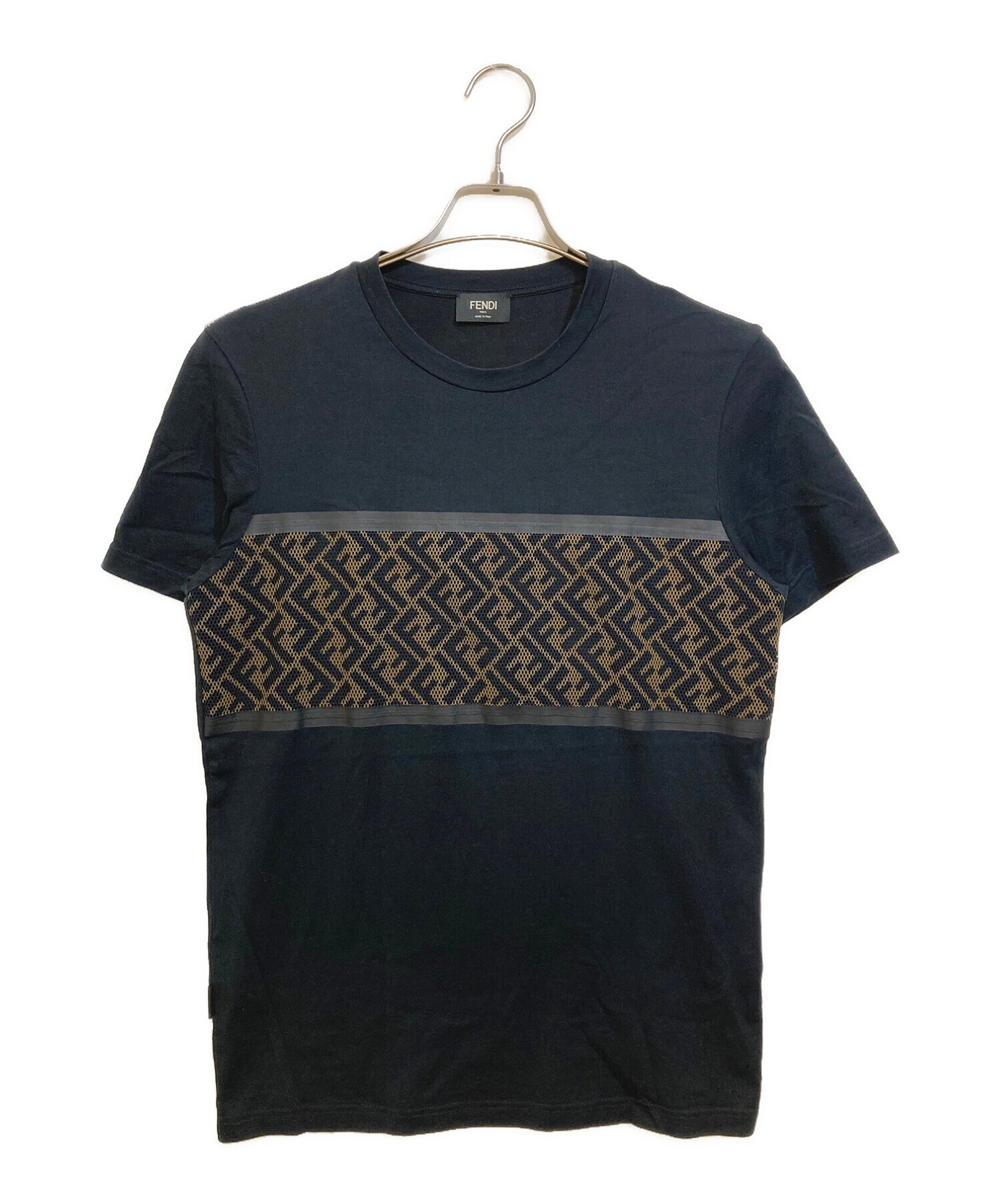 中古・古着通販】FENDI (フェンディ) ズッカ柄メッシュTシャツ 中古・古着通販】FENDI (フェンディ) ズッカ柄メッシュTシャツ