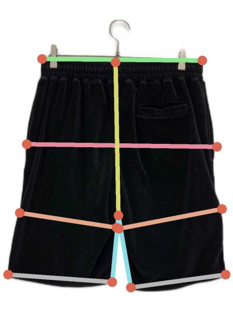 中古・古着通販】stussy (ステューシー) ベロアハーフパンツ ブラック