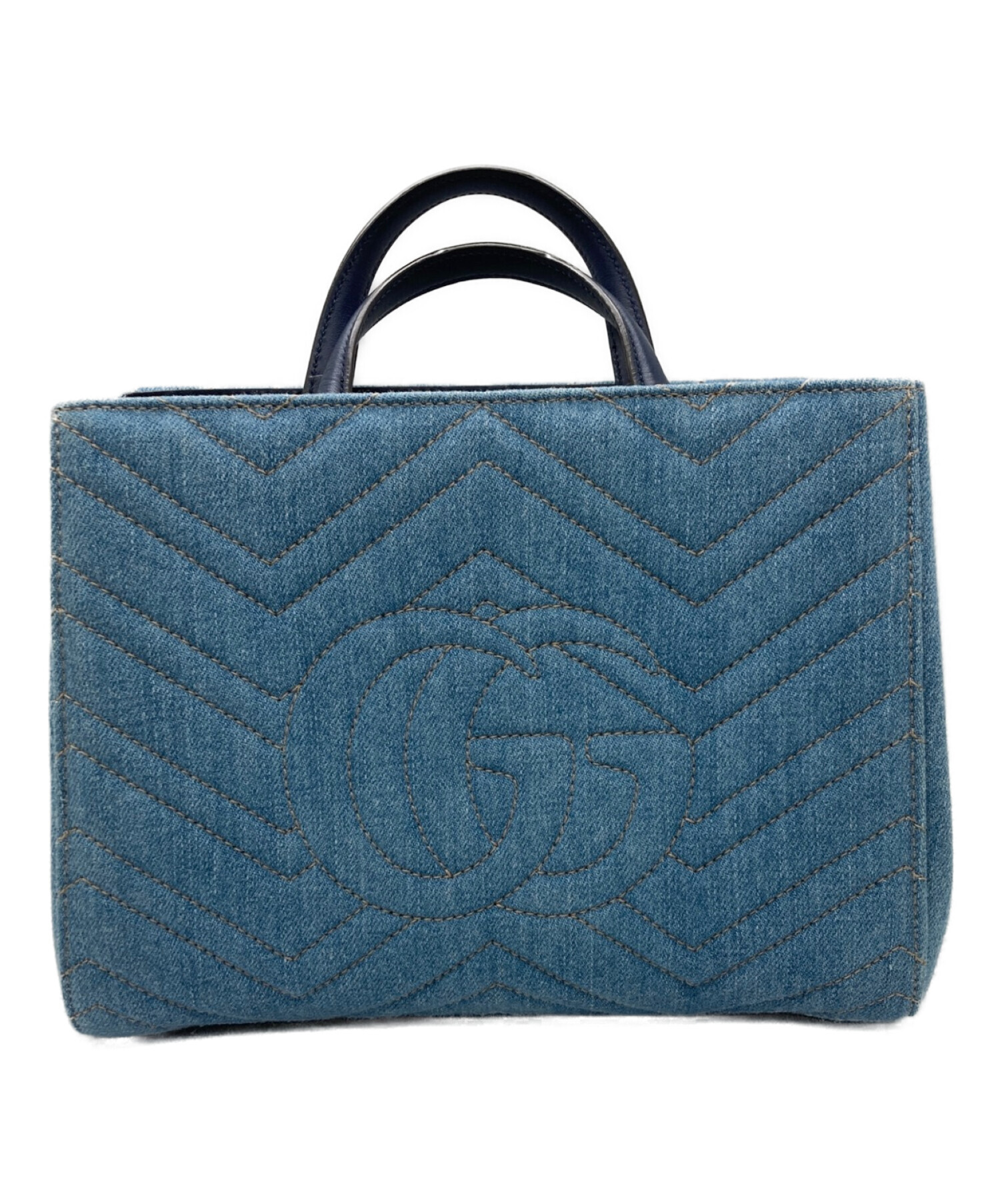 中古・古着通販】GUCCI (グッチ) GGマーモント 2WAYキルトハンドバッグ 