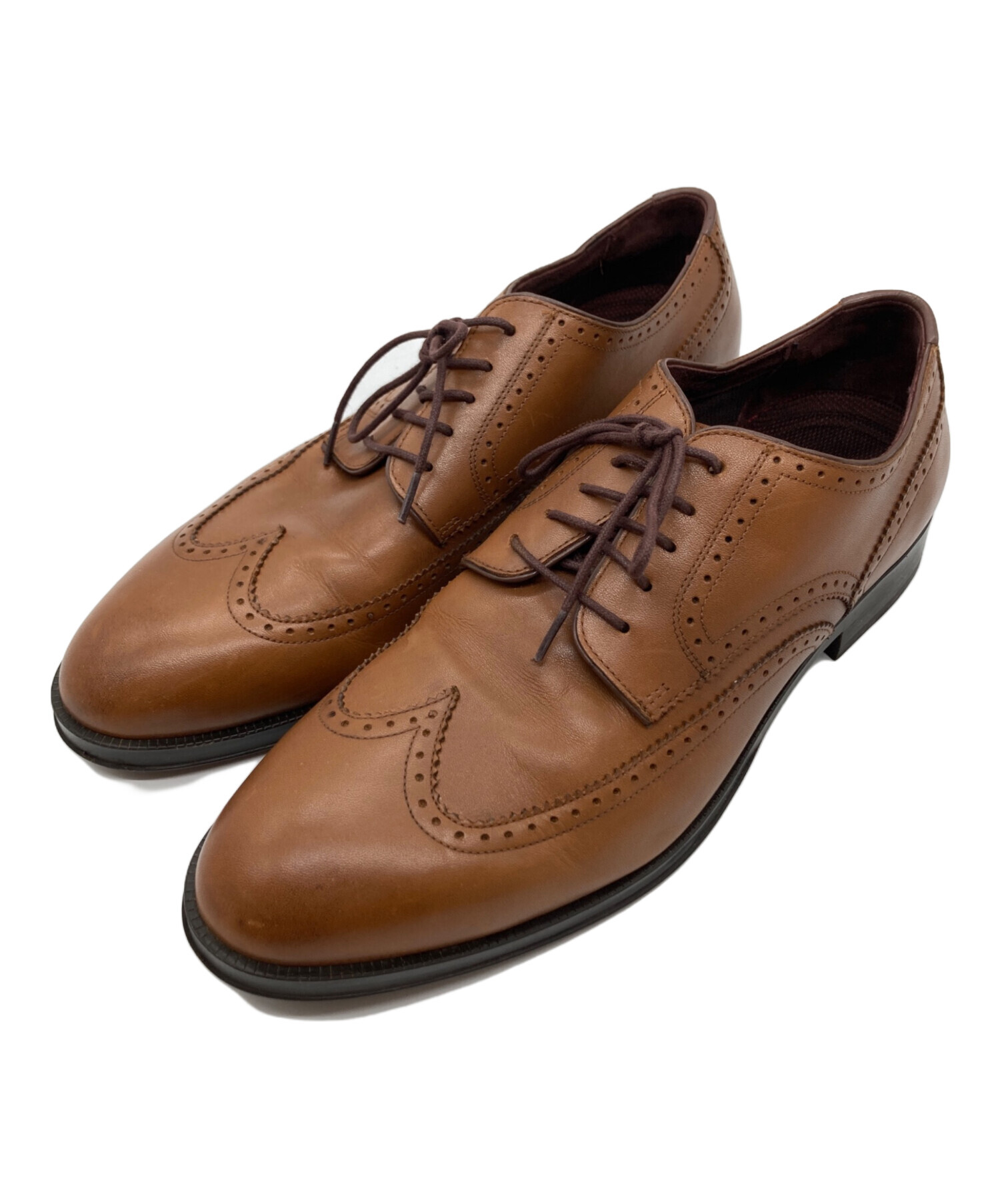 極美品　コールハーン　レザースニーカー　ウイングチップ　ブラウン　本革　1981 極美品 コールハーン レザースニーカー ウイングチップ ブラウン