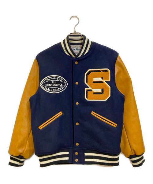 HOUSTON スタジャン ネイビー✖️イエロー サイズX LARGE 3025004416296440_01_2608.jpeg