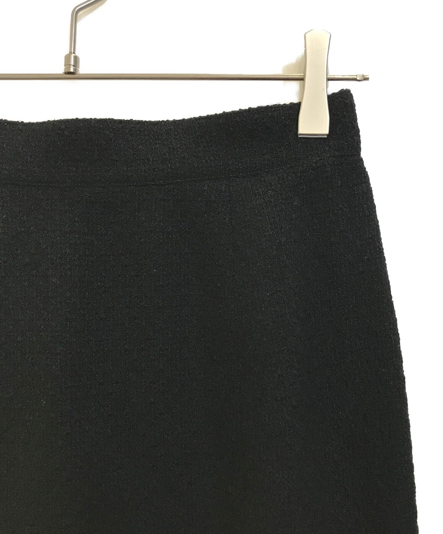 中古・古着通販】CHANEL (シャネル) ツイードスカート ブラック サイズ