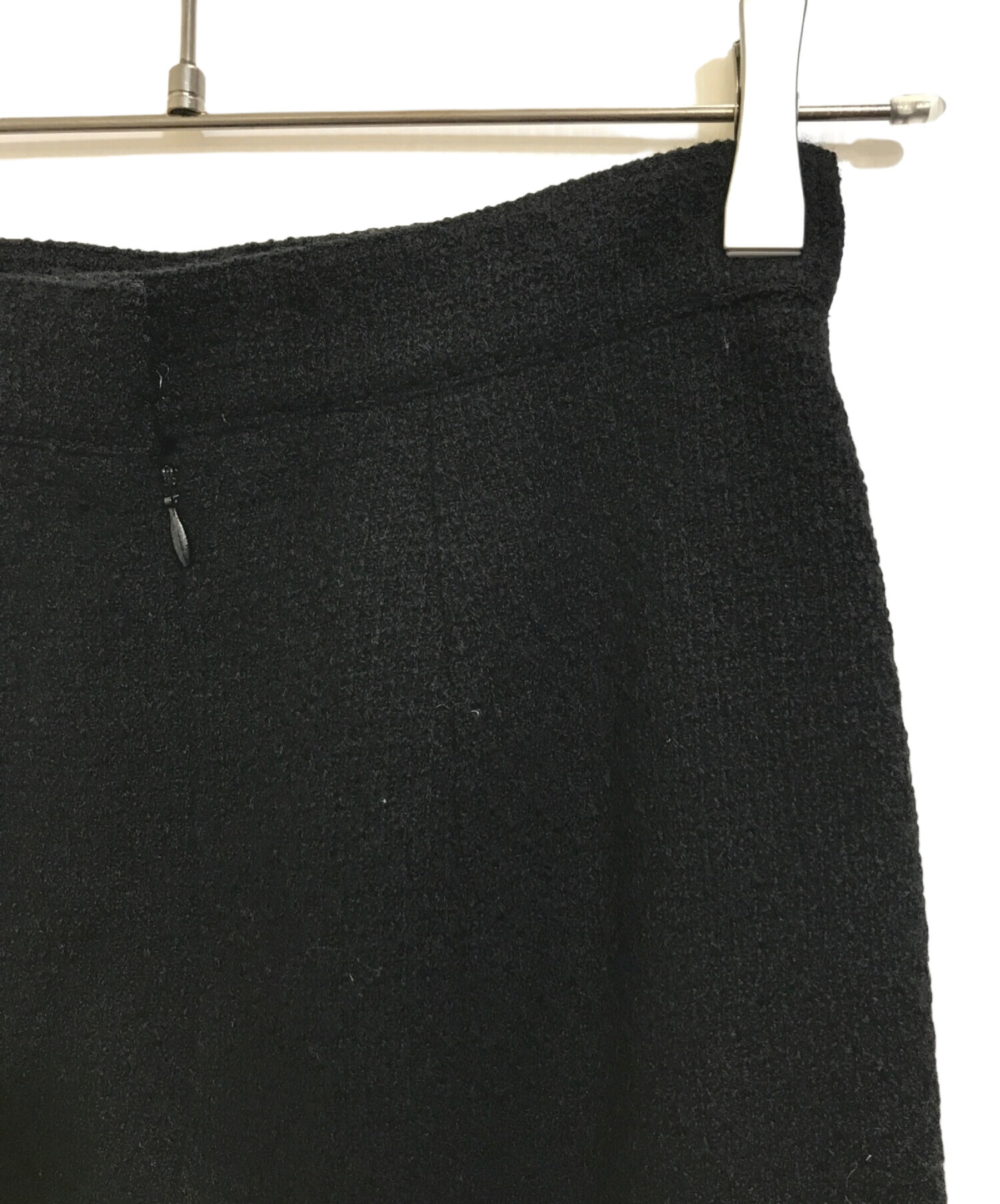 中古・古着通販】CHANEL (シャネル) ツイードスカート ブラック サイズ