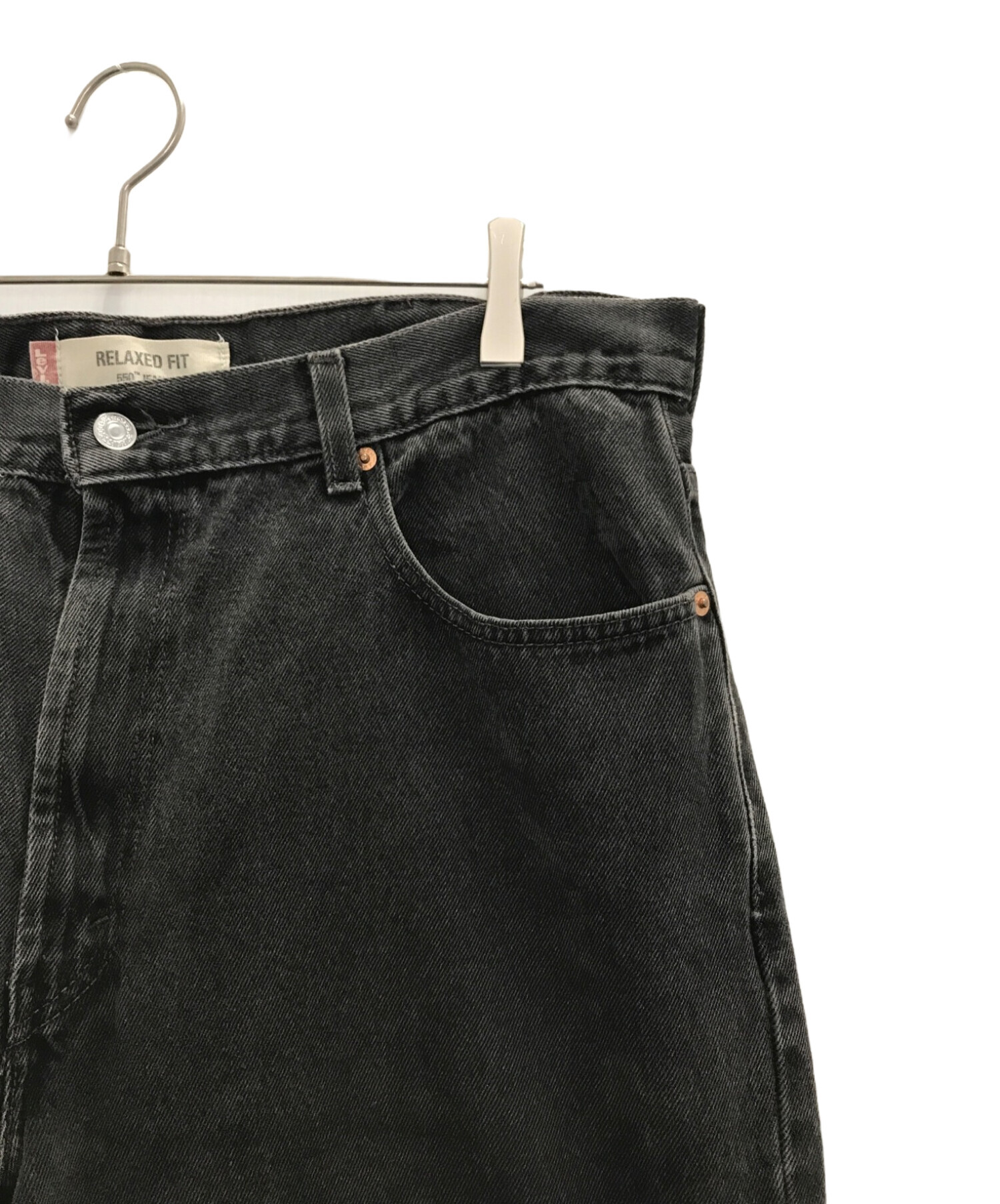 リーバイス 550 RELAXED FIT ブラックデニム ジーンズ W38 黒