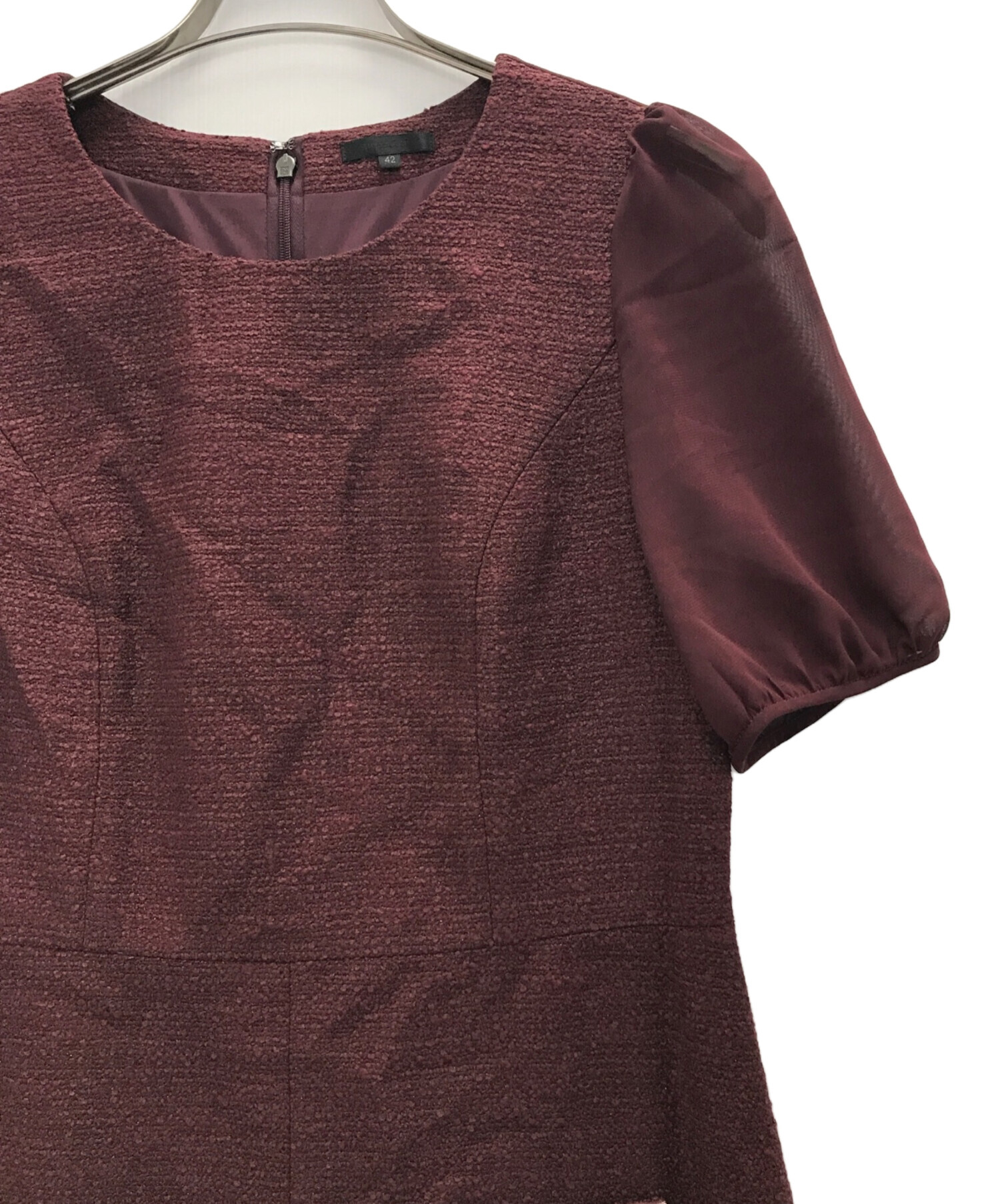 中古・古着通販】TO BE CHIC (トゥービーシック) ワンピース ボルドー