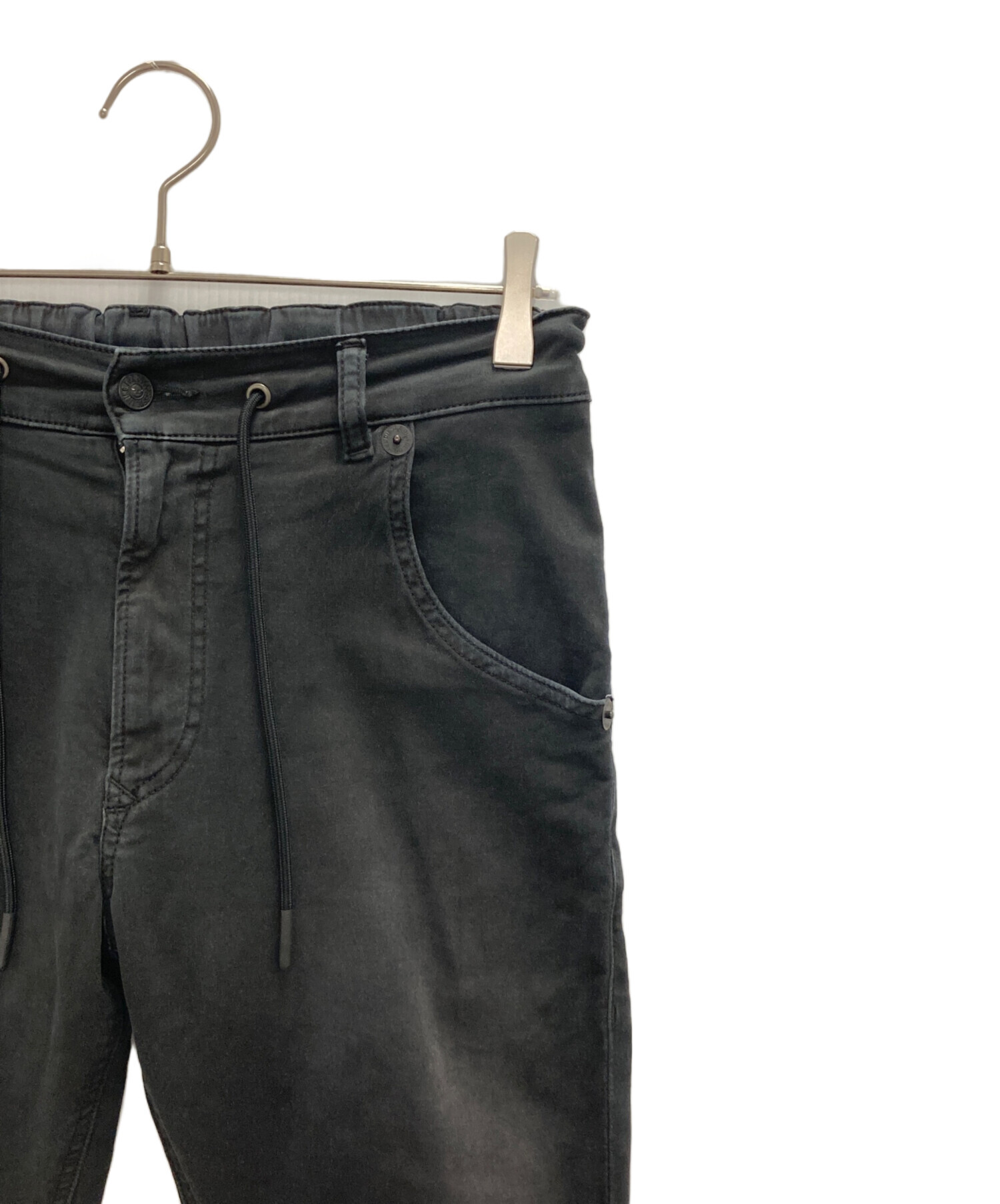 中古・古着通販】DIESEL (ディーゼル) ジョグデニムパンツ ブラック