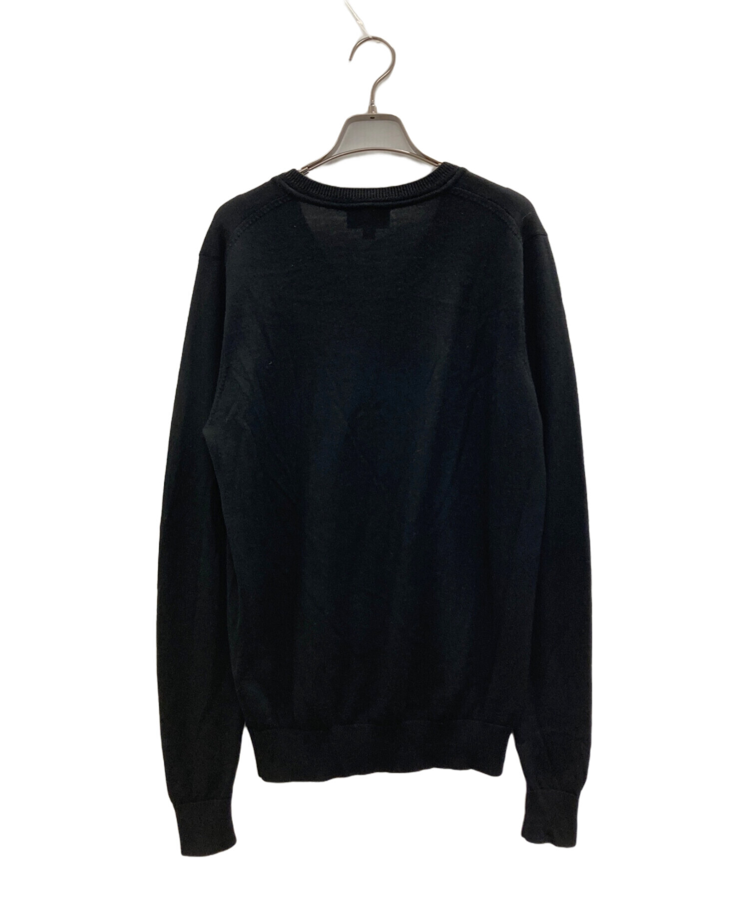 中古・古着通販】LACOSTE (ラコステ) Vネックニット ブラック サイズ:S