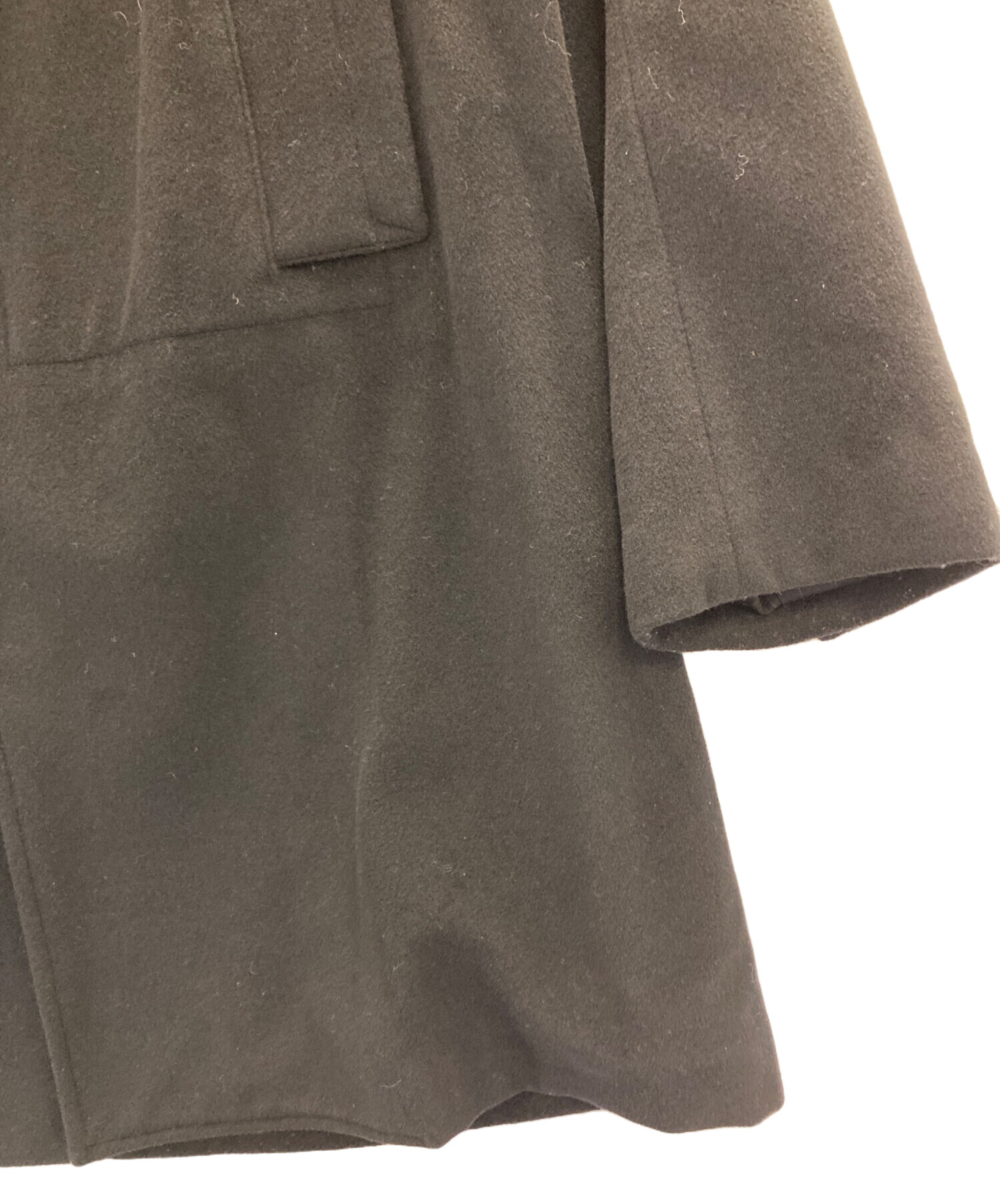 中古・古着通販】Y's (ワイズ) ウールカシミヤコート ブラック サイズ