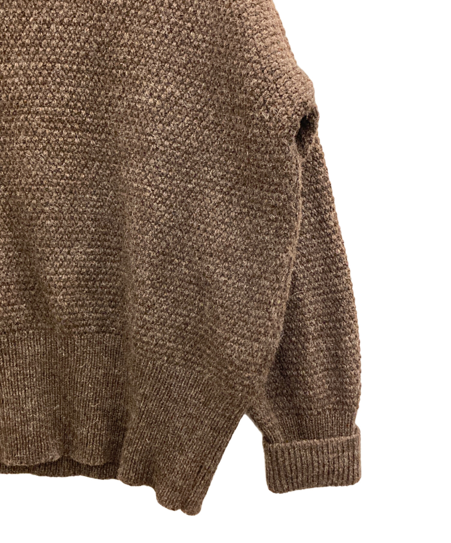 OLDDERBY KNITWEAR ニット・セーター M 茶 【古着】【中古】【送料無料】 中古・古着通販】Oldderby Knitwear (オールドダービーニットウェア