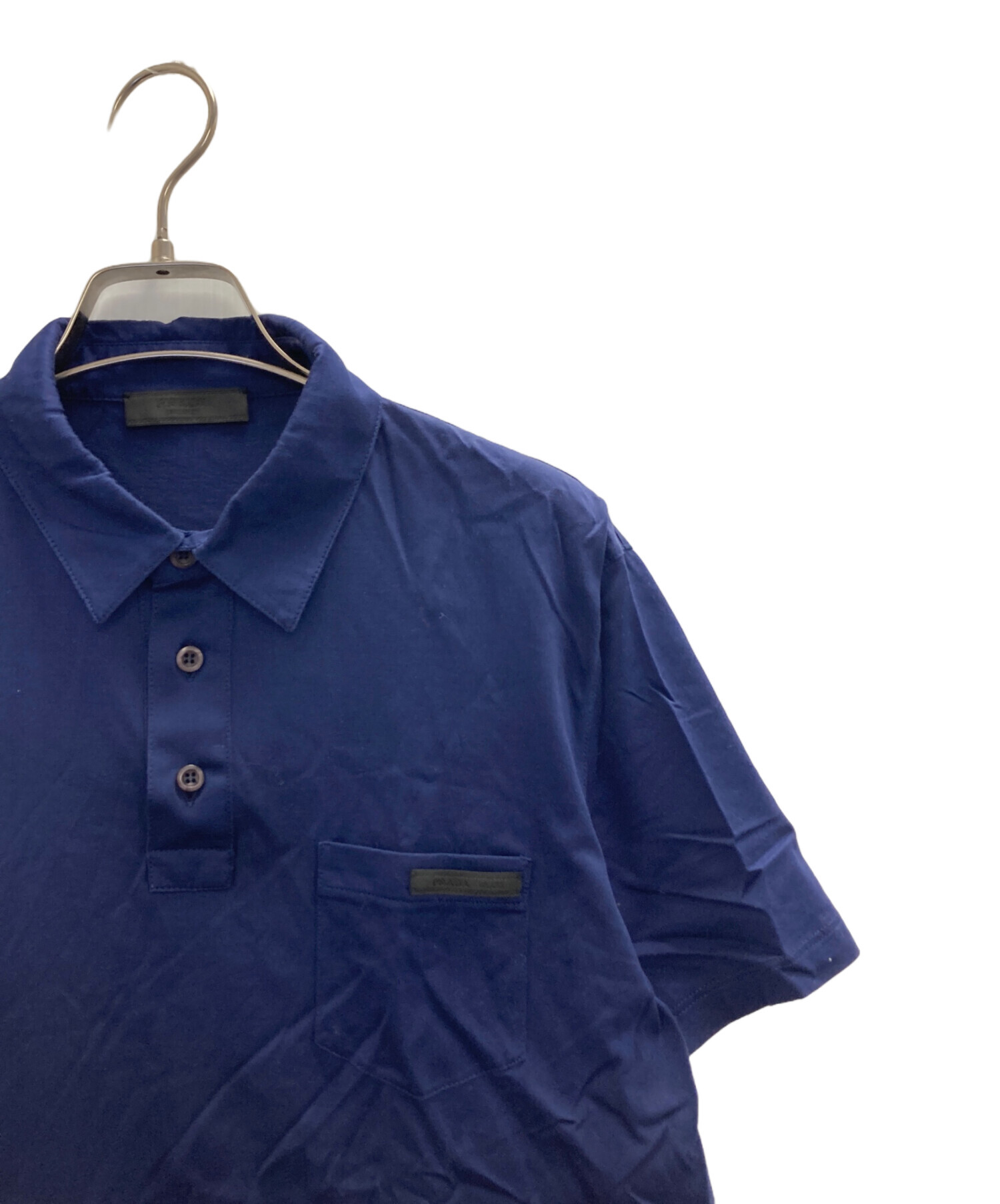 中古・古着通販】PRADA (プラダ) ポロシャツ ネイビー サイズ:M