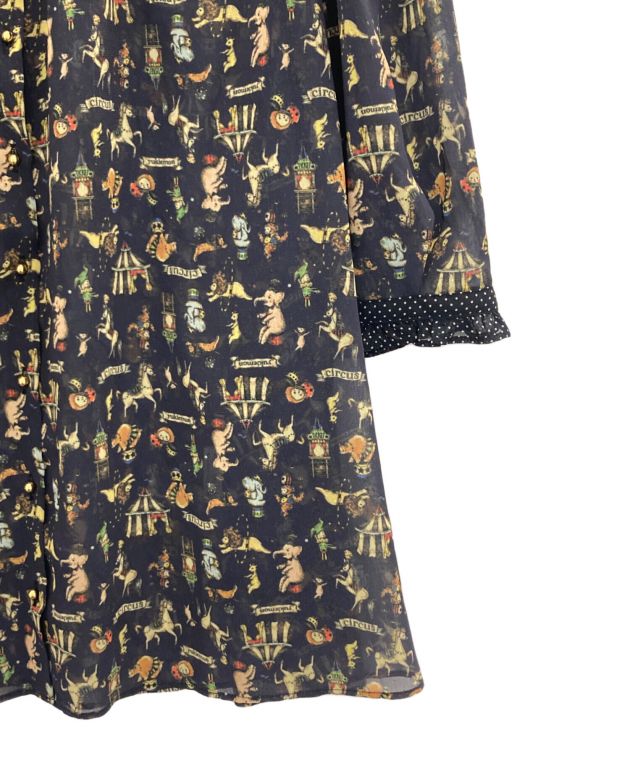 中古・古着通販】yukiemon (ユキエモン) サーカスブラウス ネイビー