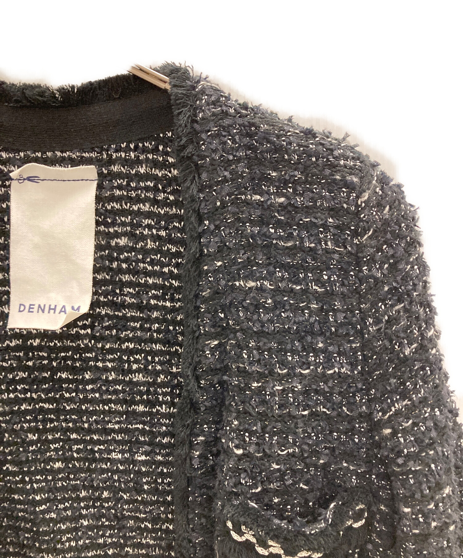 中古・古着通販】Denham (デンハム) ツイードジャケット ブラック