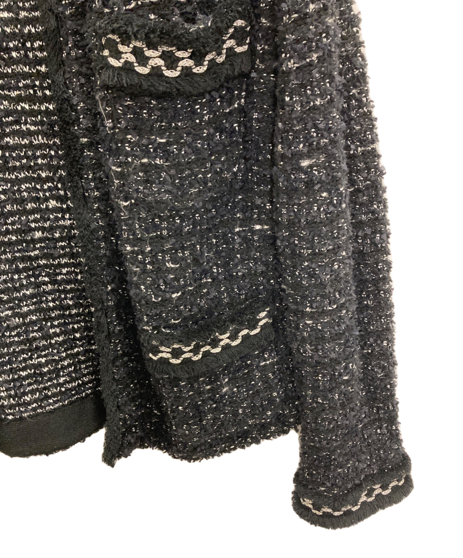 中古・古着通販】Denham (デンハム) ツイードジャケット ブラック