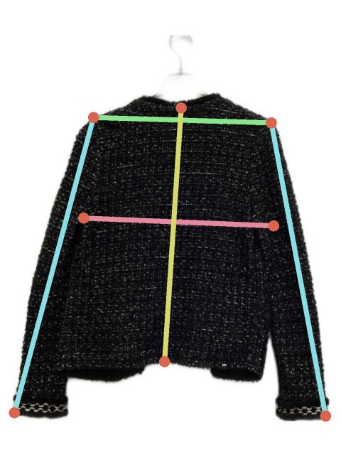 中古・古着通販】Denham (デンハム) ツイードジャケット ブラック