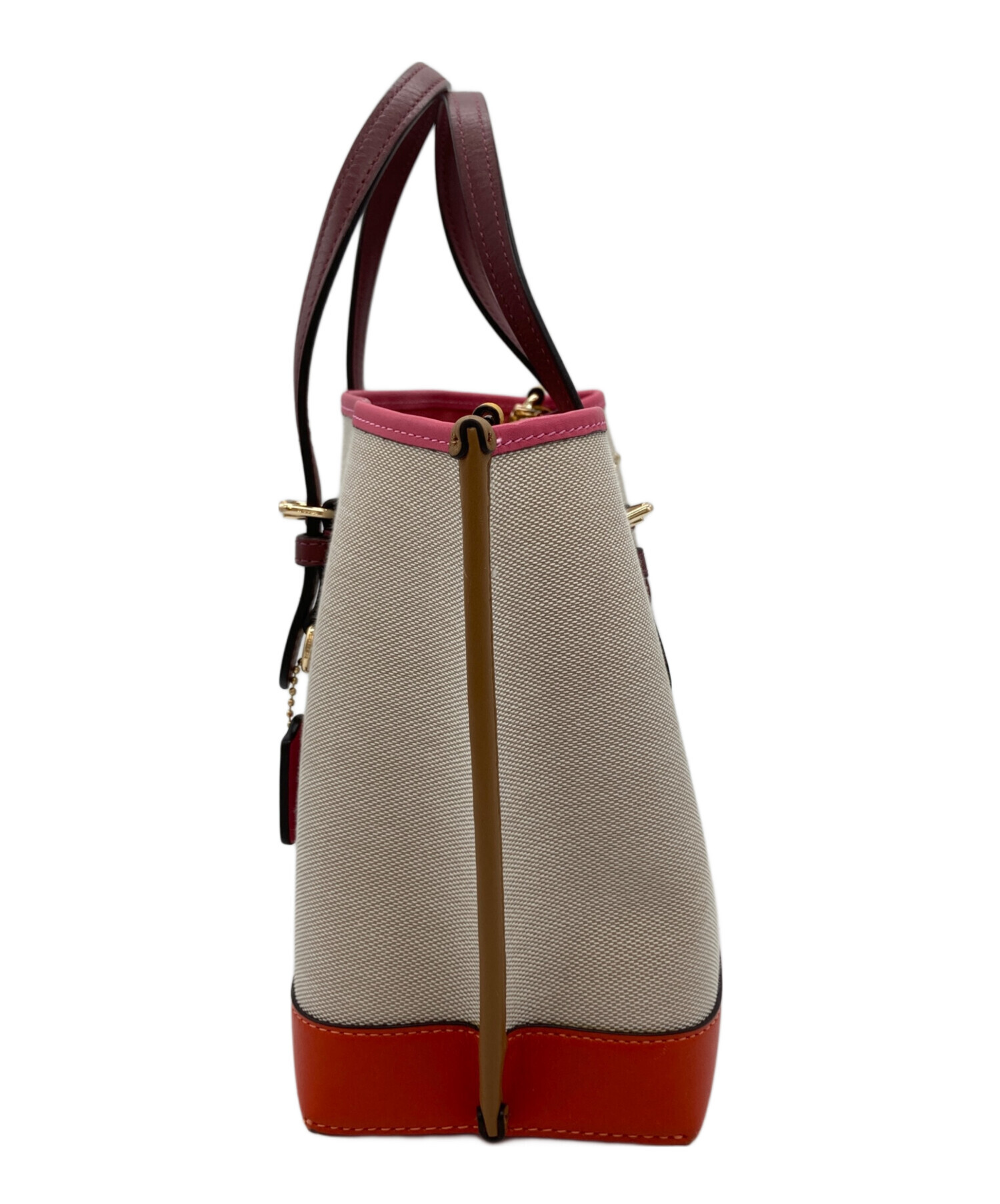 未使用級✨コーチ　ショルダーバッグ　2way ピンク　キャンバス　パッチワーク 中古・古着通販】COACH (コーチ) キャンバス2WAYショルダーバッグ