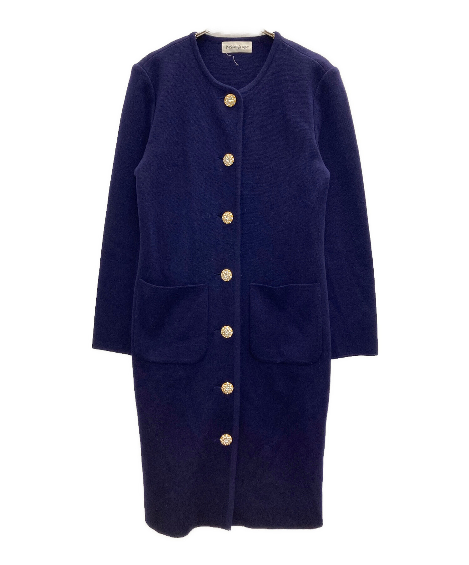 イヴサンローラン YVES SAINT LAURENT パープル カーディガン 中古・古着通販】Yves Saint Laurent (イヴサンローラン) ロング