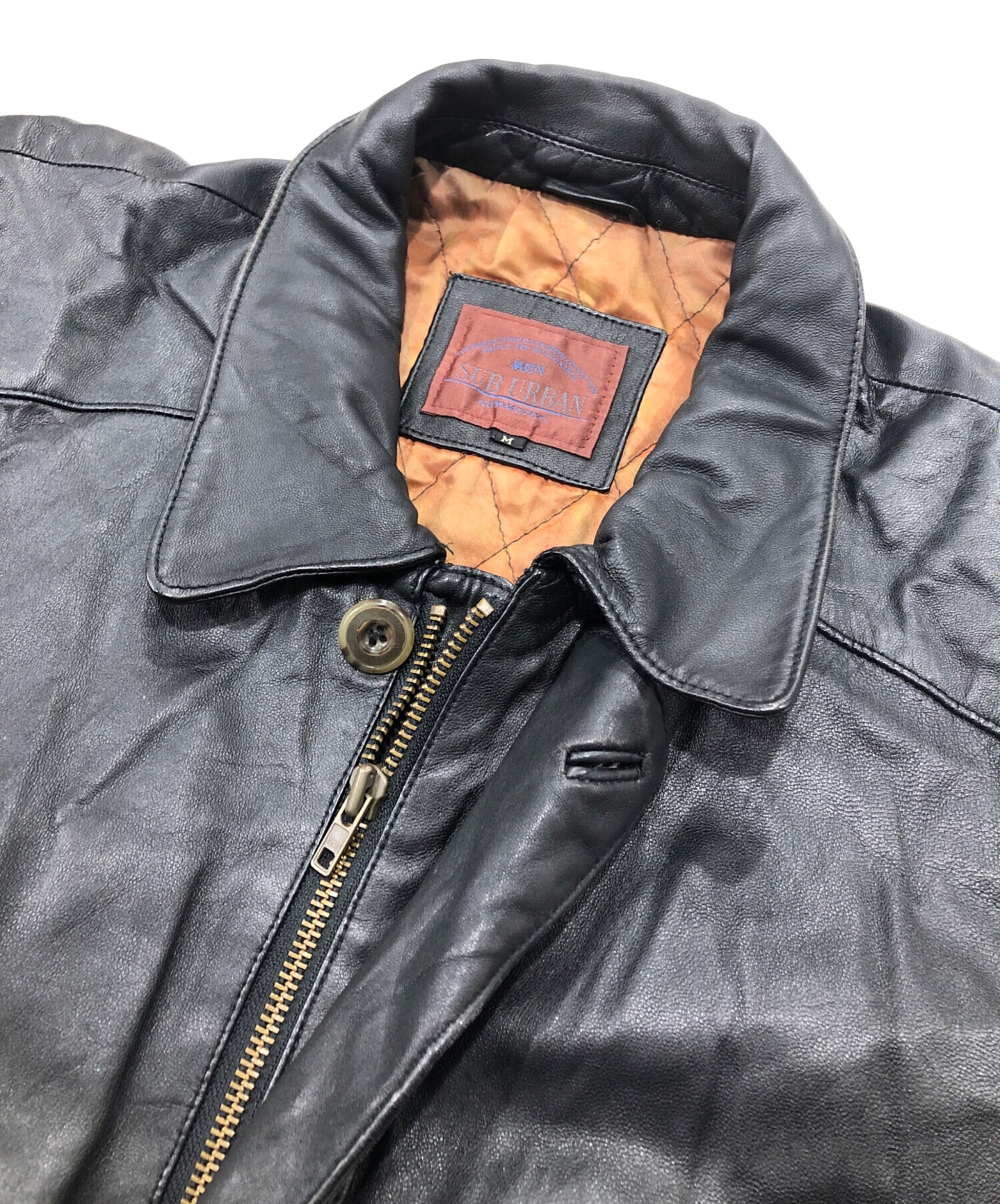 サブ@古着販売 men's 中古・古着通販】Sub Urban (サブアーバン) レザーコート ブラック
