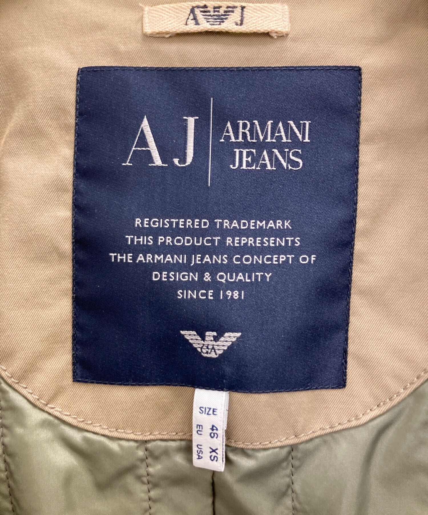 中古・古着通販】ARMANI JEANS (アルマーニジーンズ) ライニングコート