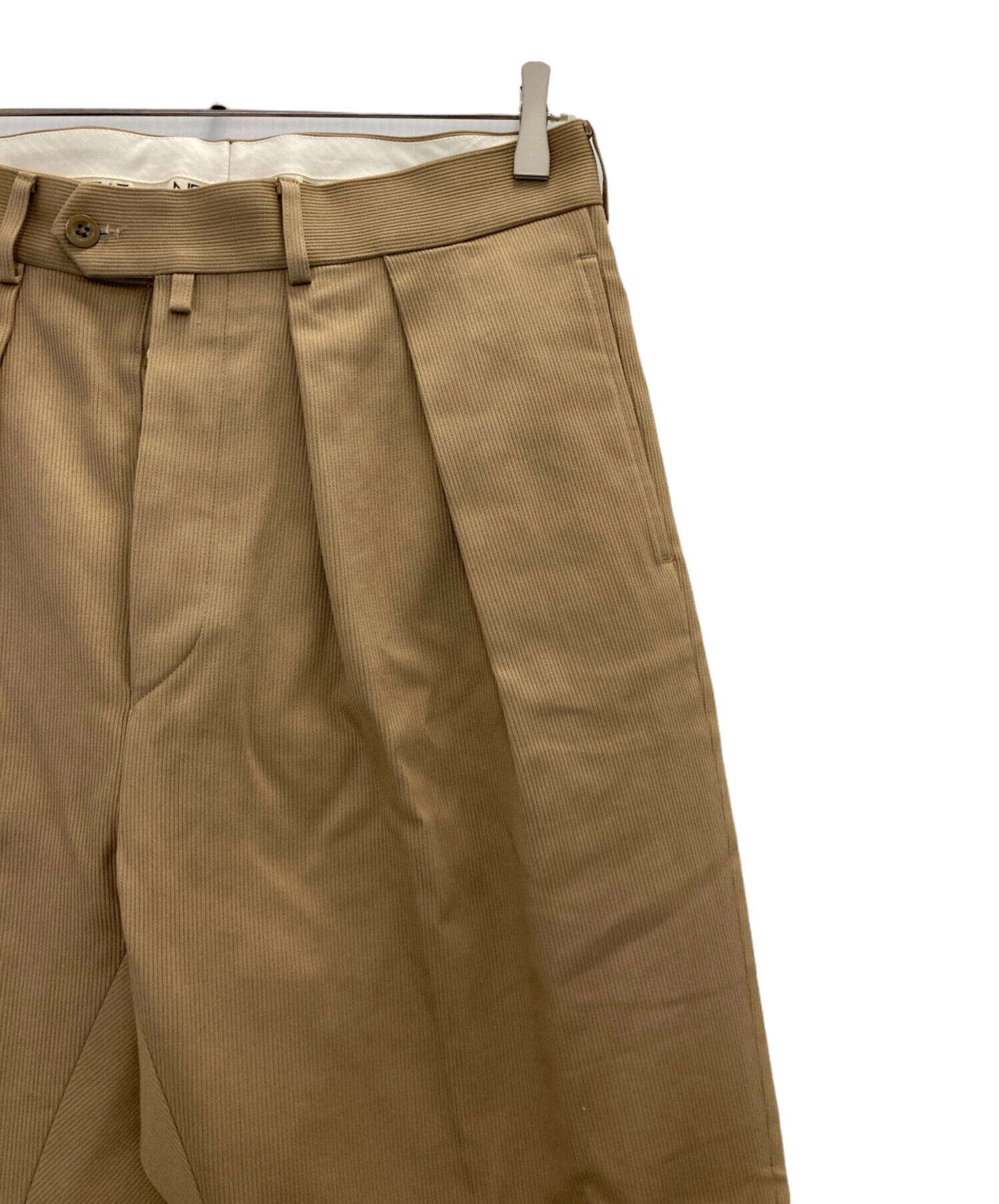 中古・古着通販】NEAT (ニート) 2タックパンツ ブラウン サイズ:46