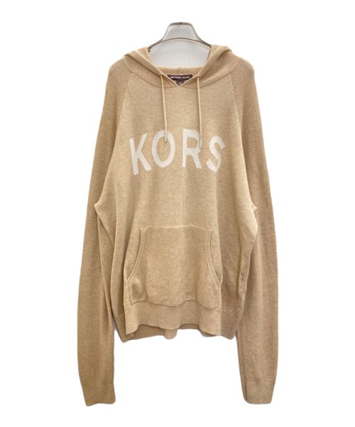 マイケルコース ニットトップス カーディガン ベージュ xs 新品タグ付き MICHAEL KORS - MICHAEL KORS マイケルコース ウエストリボン ラメ