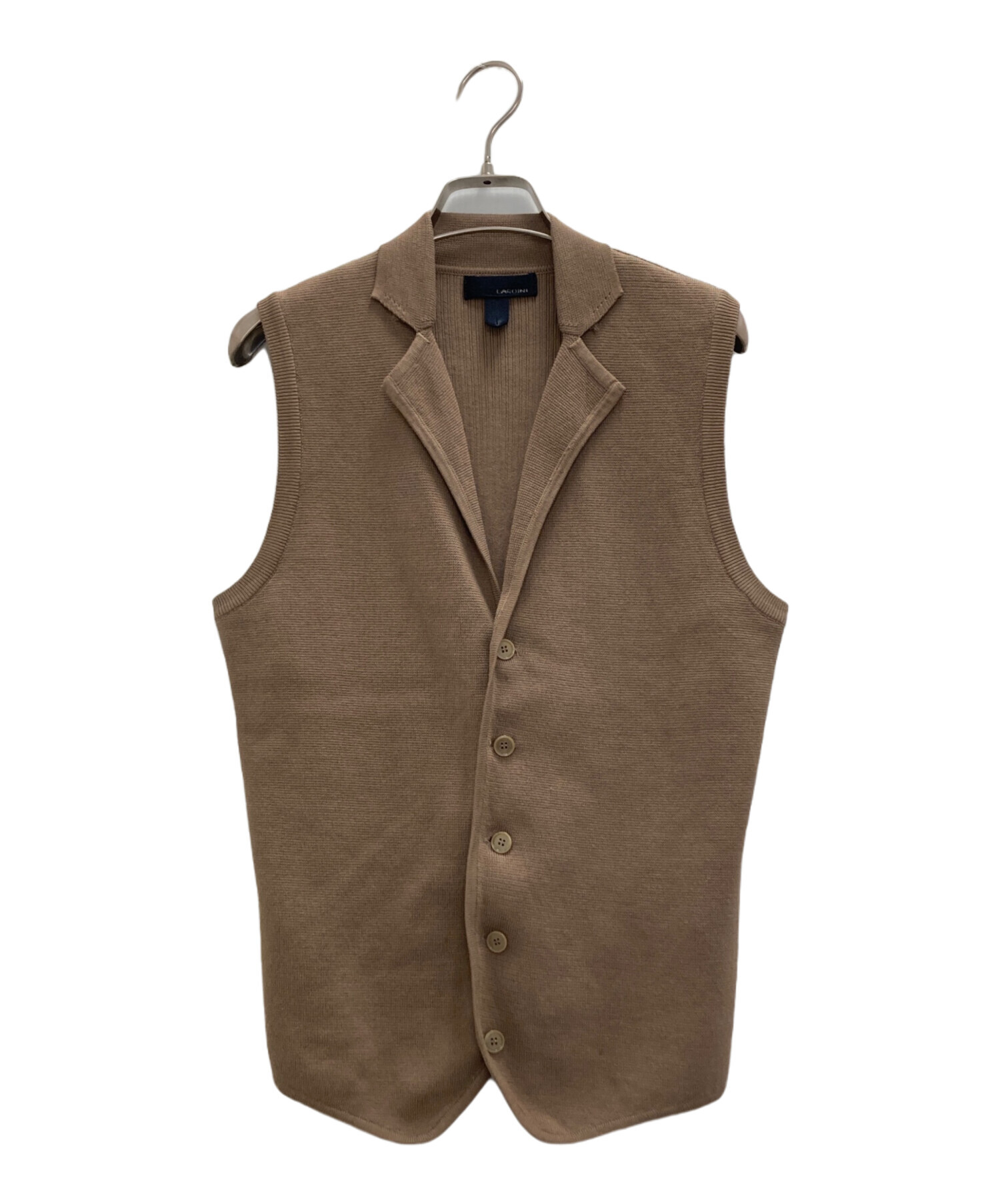 美品 LARDINI ラルディーニ ウール ベスト ブラウン チェック52 美品 LARDINI ラルディーニ ウール ベスト ブラウン チェック52 美品