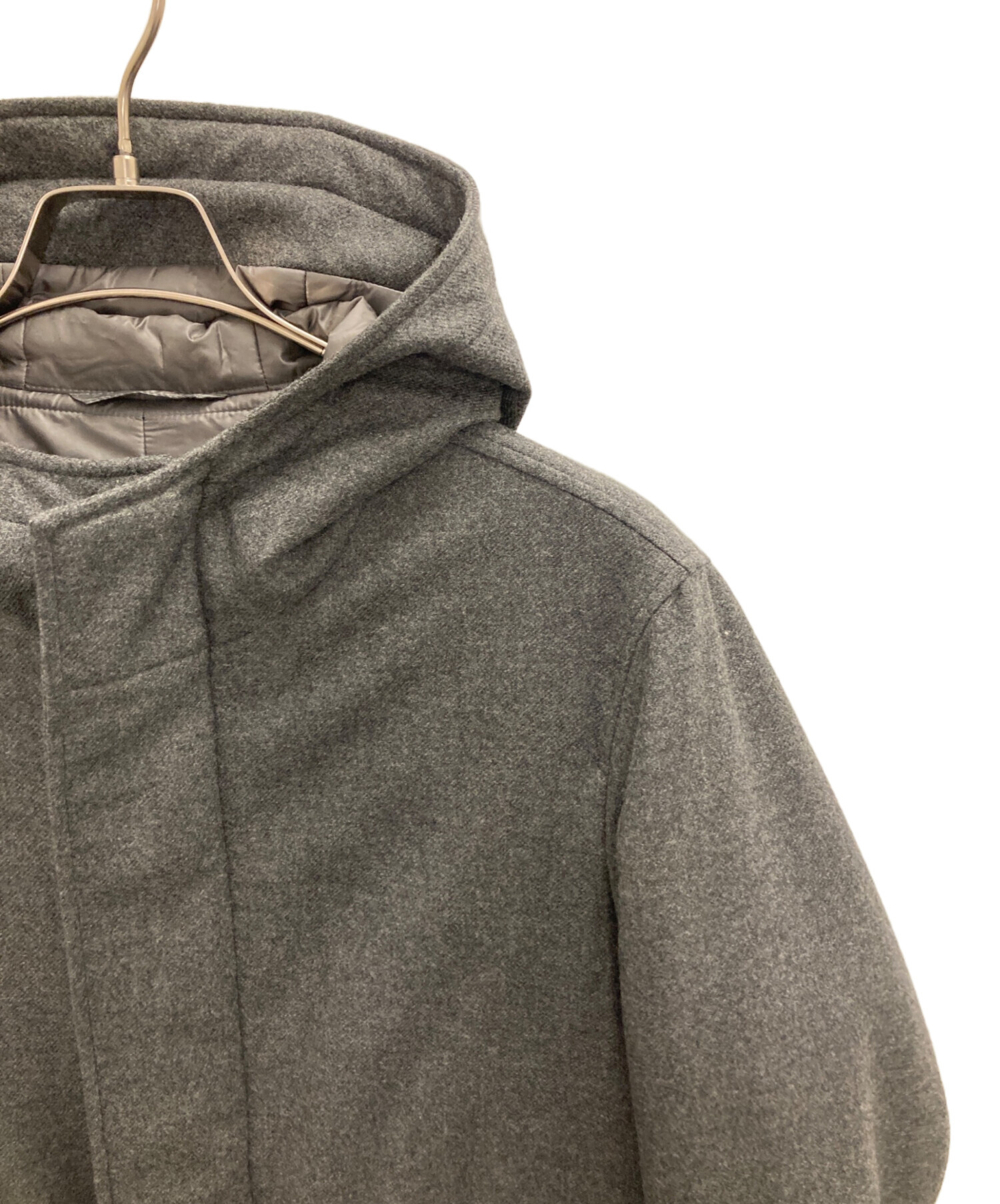 中古・古着通販】HERNO (ヘルノ) カシミヤ混中綿ショートコート グレー