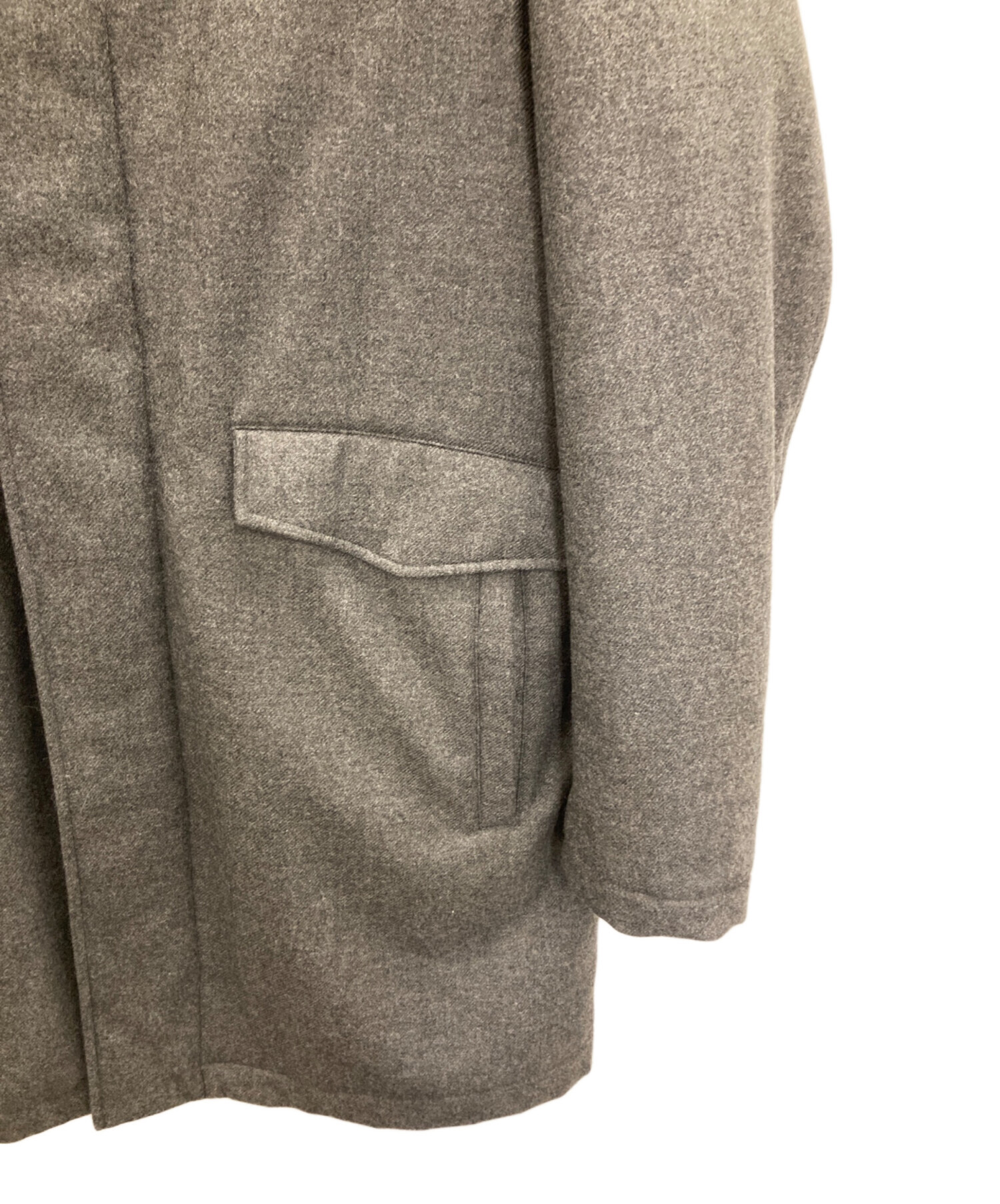 新古品HERNO ショートコート 中古・古着通販】HERNO (ヘルノ) カシミヤ混中綿ショートコート グレー