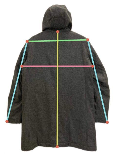 中古・古着通販】HERNO (ヘルノ) カシミヤ混中綿ショートコート グレー