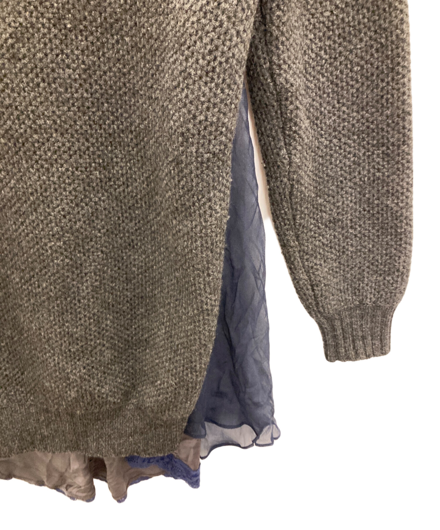 中古・古着通販】sacai (サカイ) バッグチュールニットワンピース