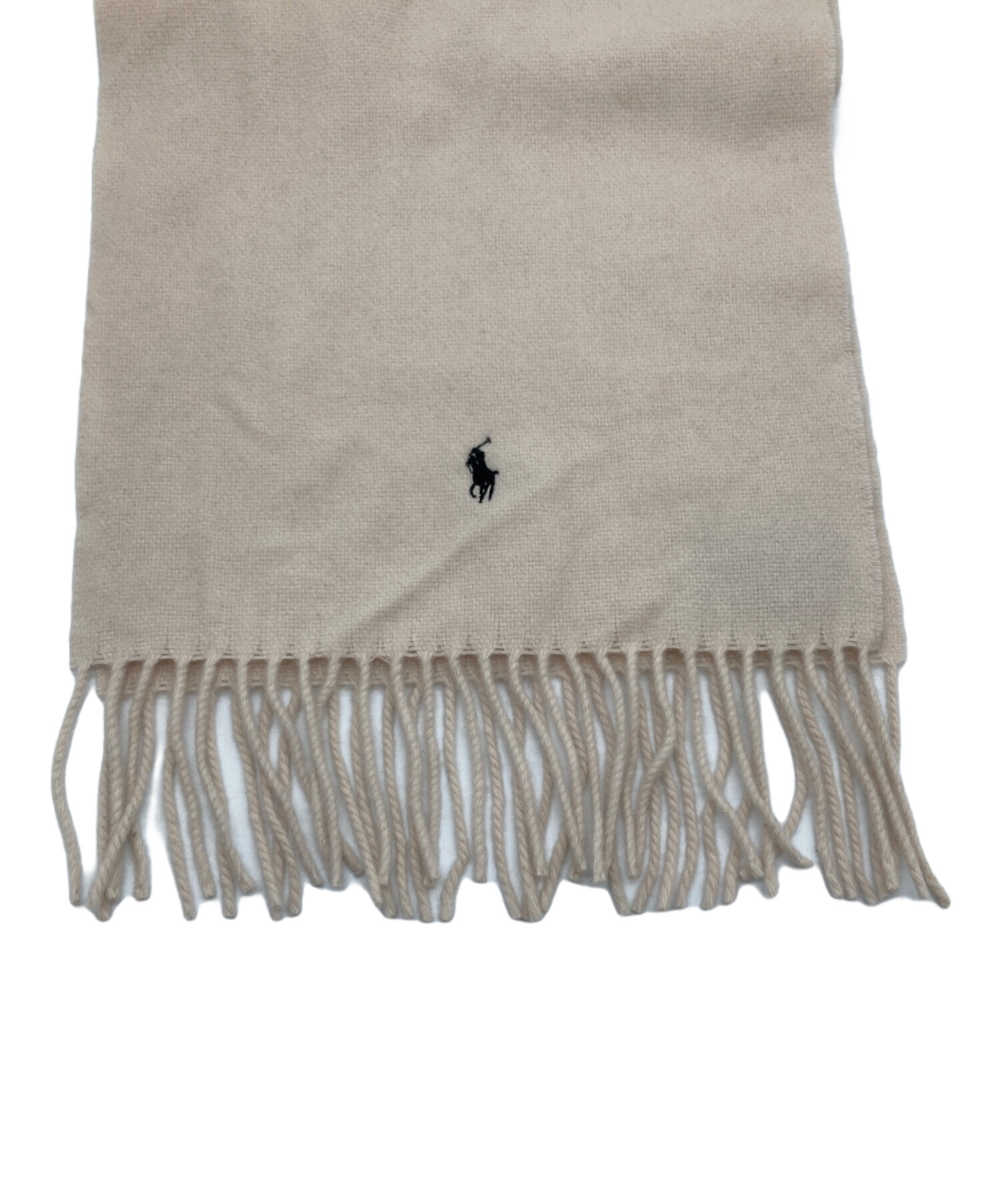 【新品未使用・タグ付】ポロ ラルフローレン　アイボリー マフラー 中古・古着通販】POLO RALPH LAUREN (ポロ・ラルフローレン) カシ