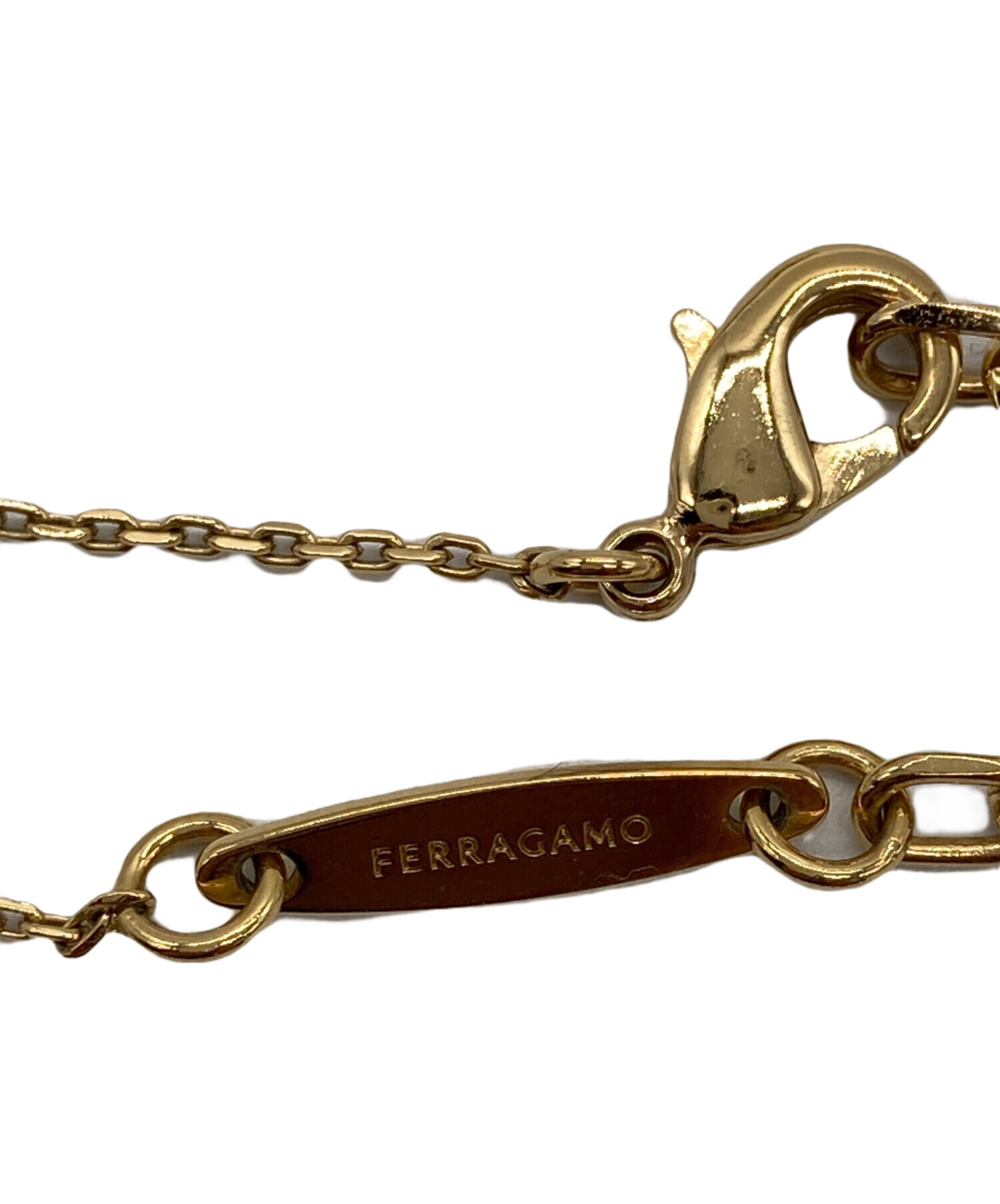 中古・古着通販】Ferragamo (フェラガモ) ヴァラネックレス ゴールド 
