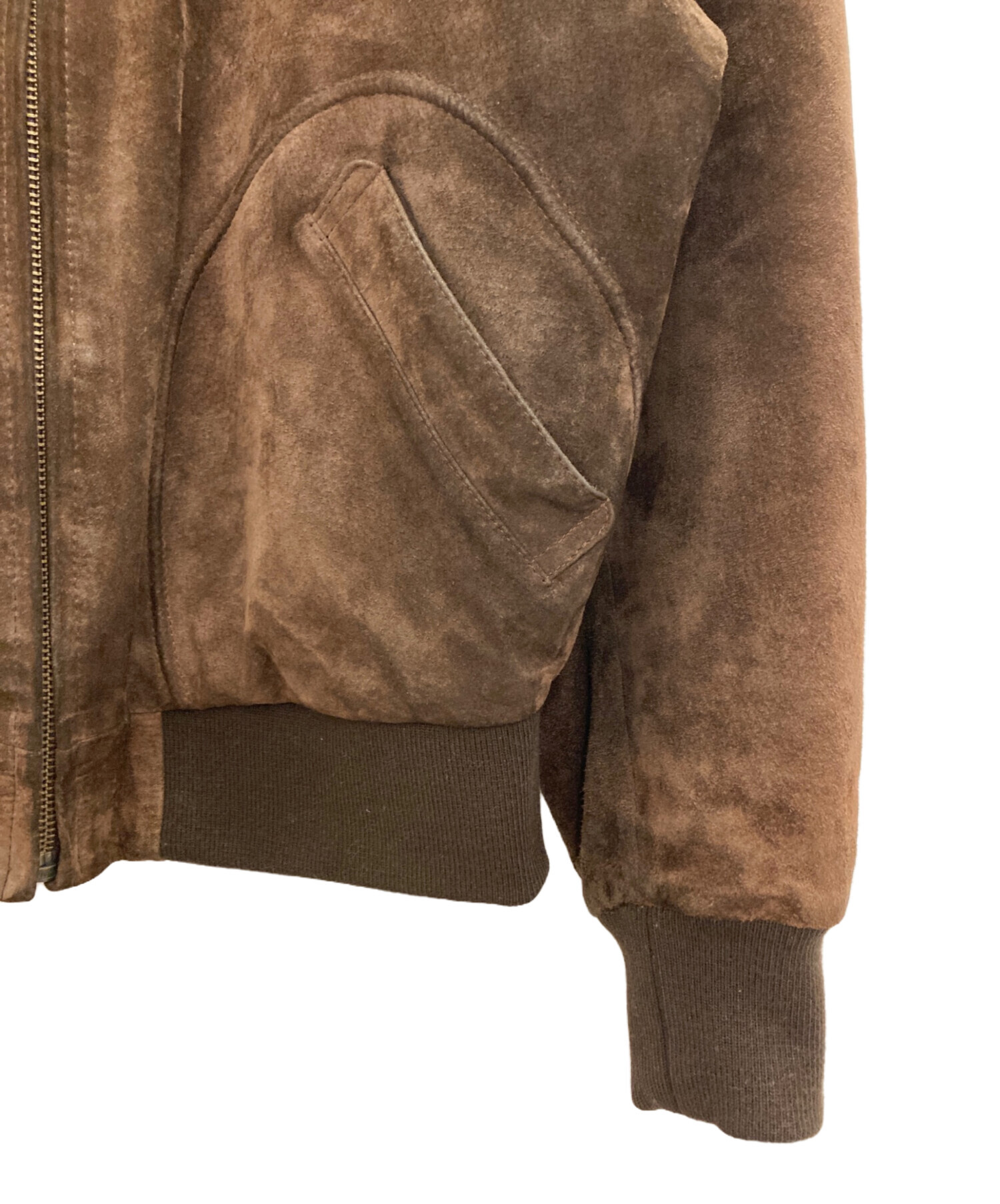 中古・古着通販】PAPAS (パパス) レザージャケット ブラウン サイズ:M