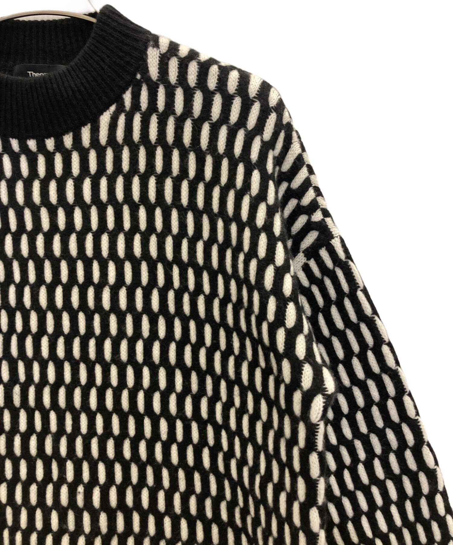 Theory - セオリー　ボーダーニット　新品タグ付き 中古・古着通販】theory (セオリー) クルーネックニット ブラック