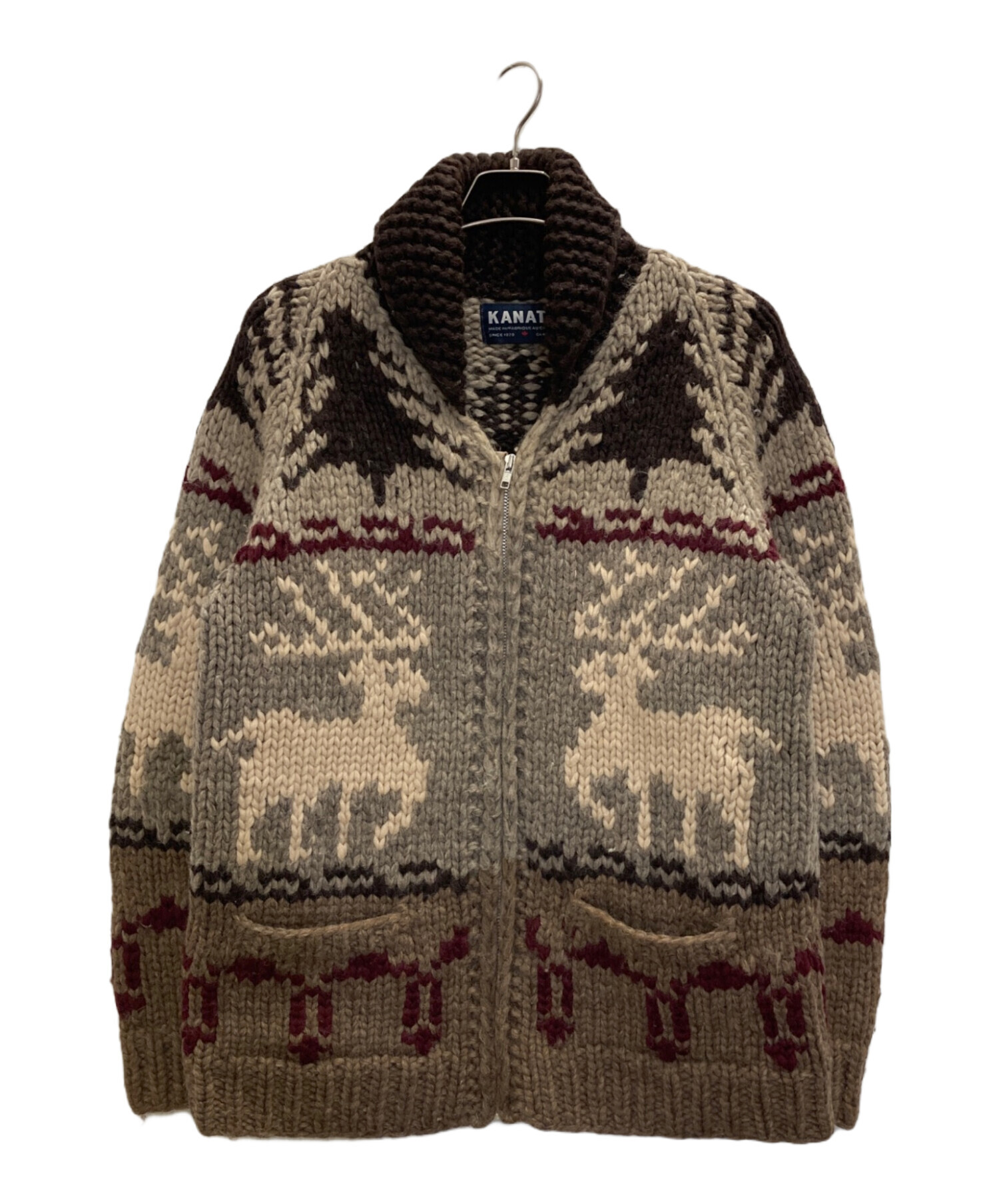 中古・古着通販】KANATA (カナタ) カウチンニットカーディガン