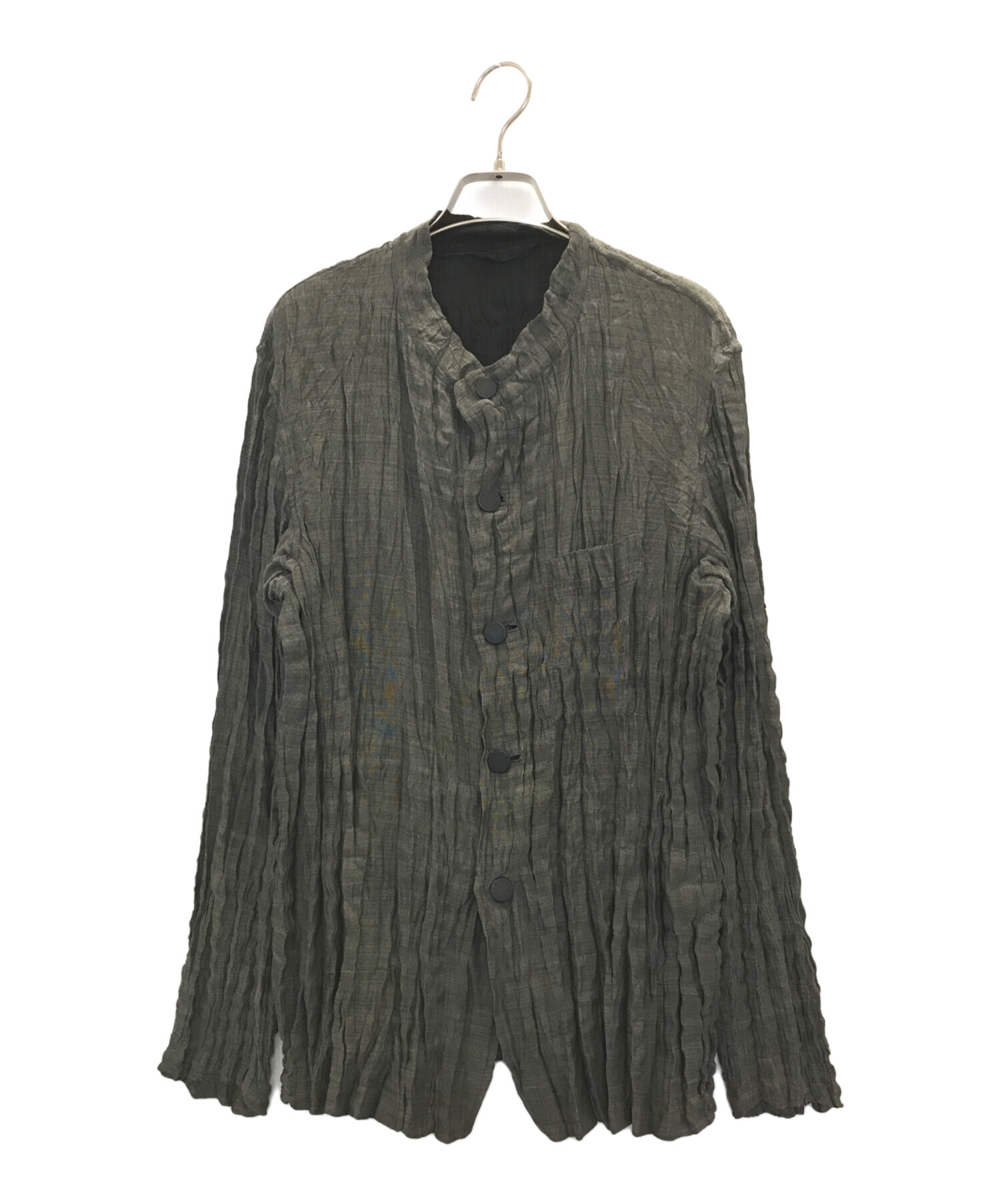 Issey miyake イッセイミヤケ プリーツシャツ　グレー Issey miyake イッセイミヤケ プリーツシャツ グレー オム プリッセ