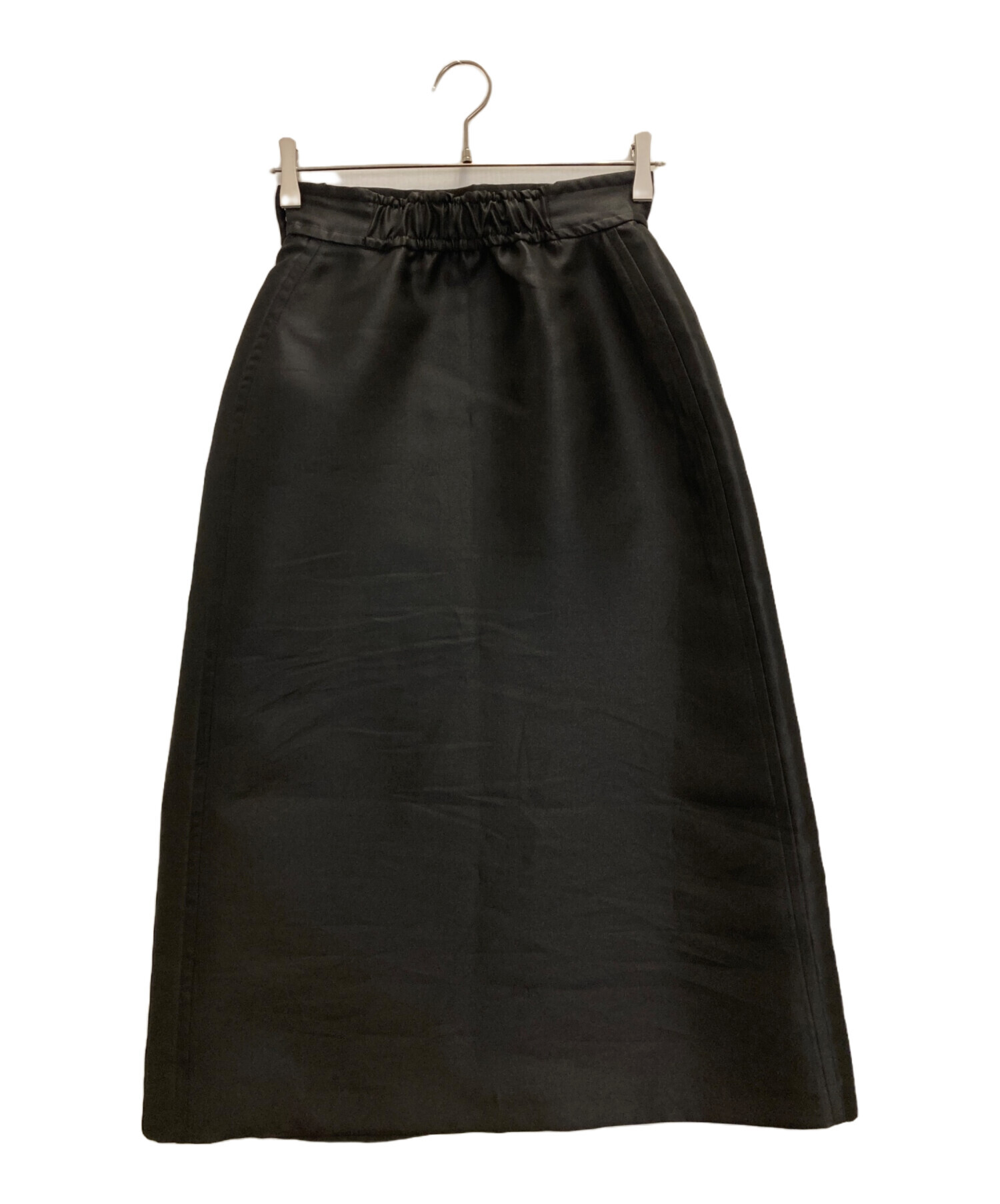 MACHATT ブラック フレアスカート 中古・古着通販】machatt (マチャット) サテンスカート ブラック