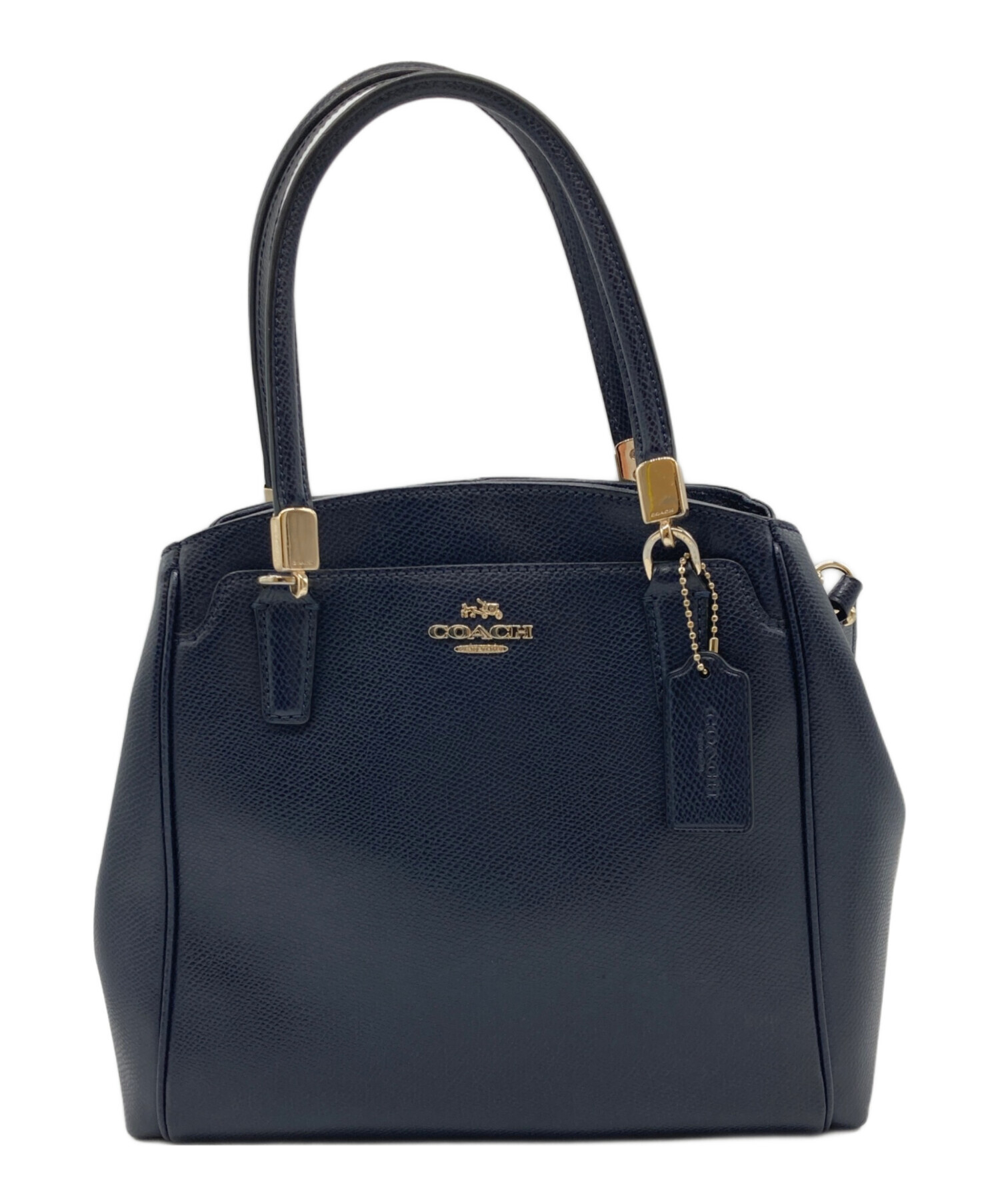 中古・古着通販】COACH (コーチ) 2WAYハンドバッグ ネイビー｜ブランド 