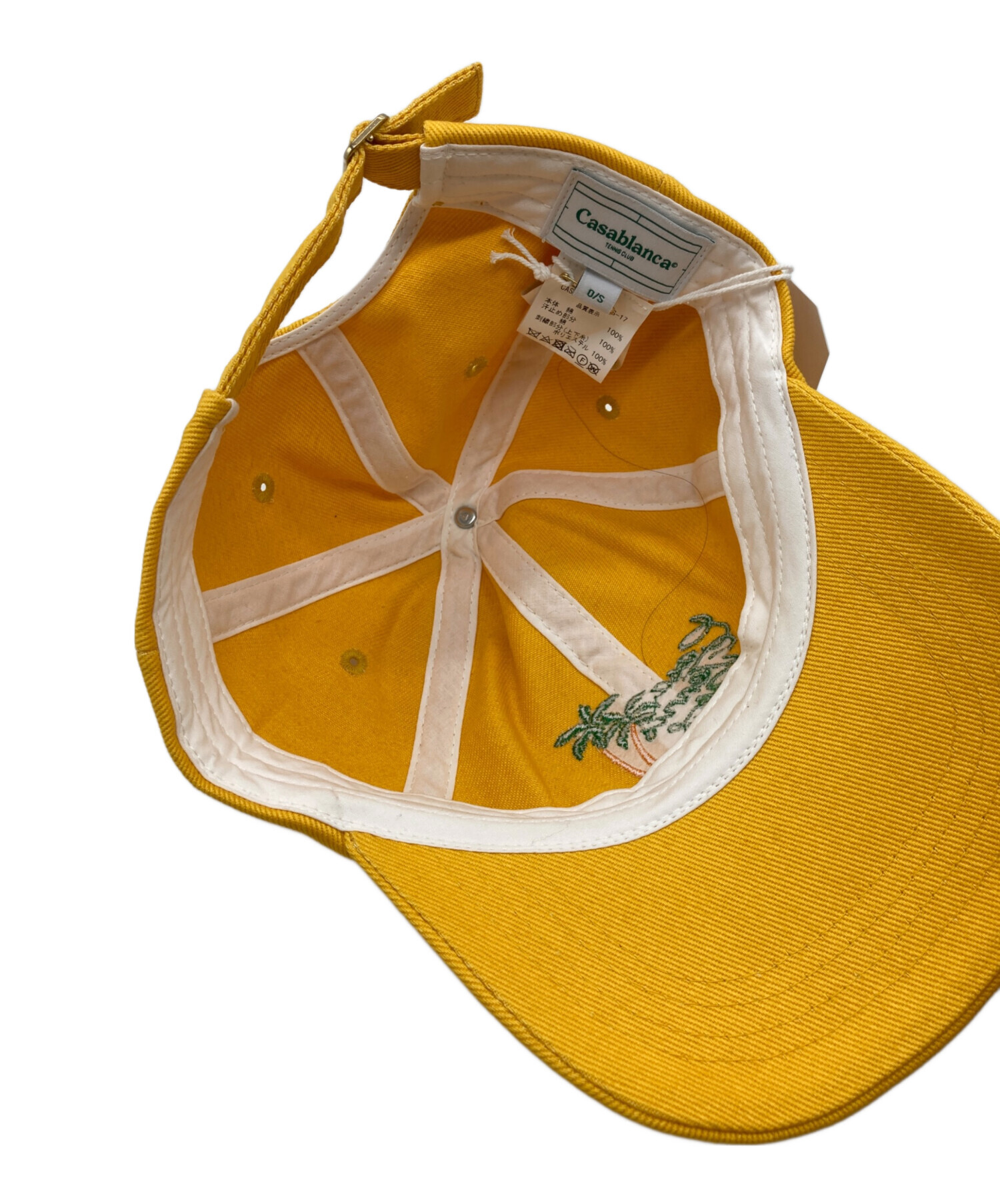中古・古着通販】CASABLANCA (カサブランカ) Logo Cap イエロー 未使用