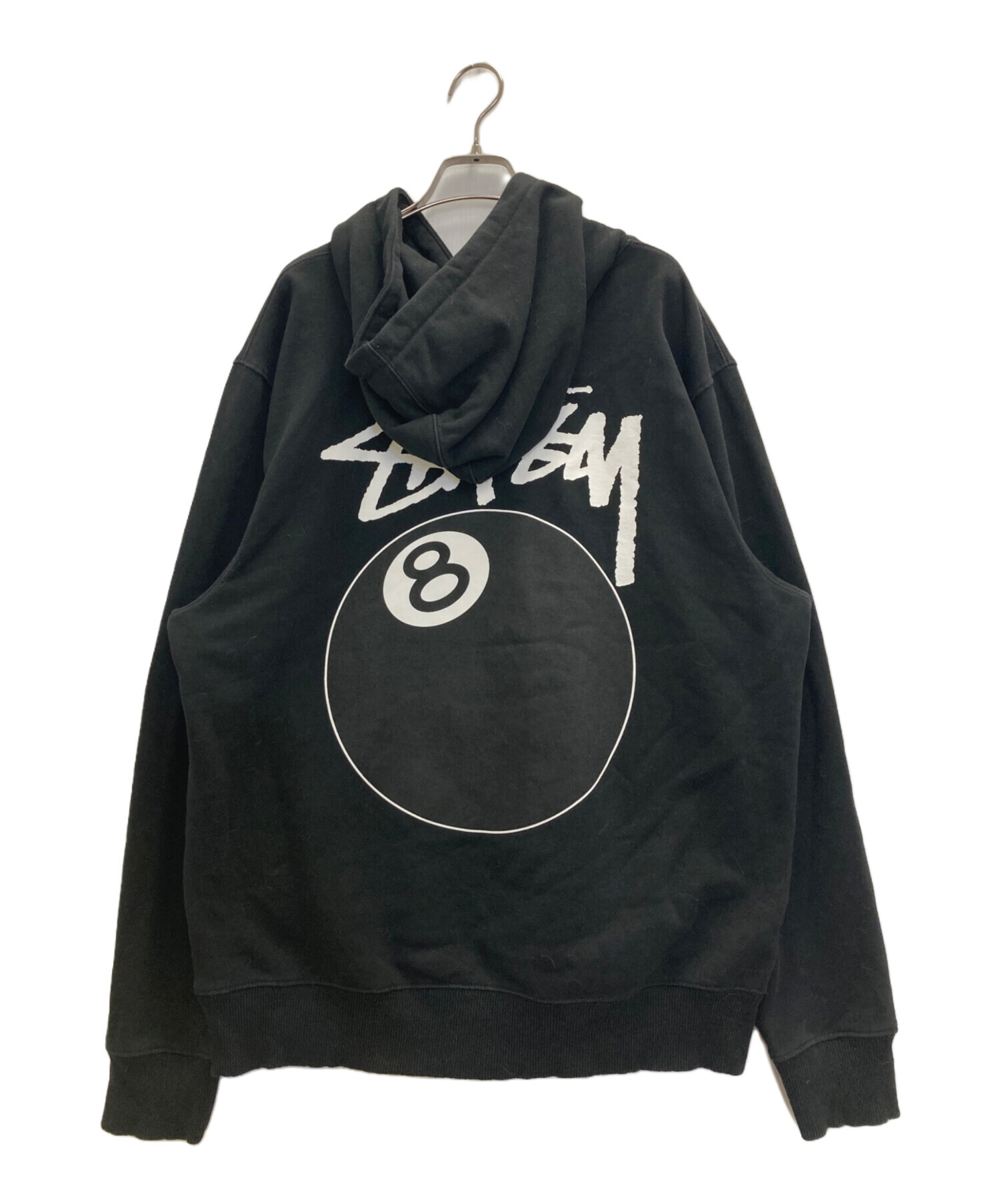 STUSSY ステューシー 8ボール パーカー ブラック 黒 M｜Yahoo!フリマ 
