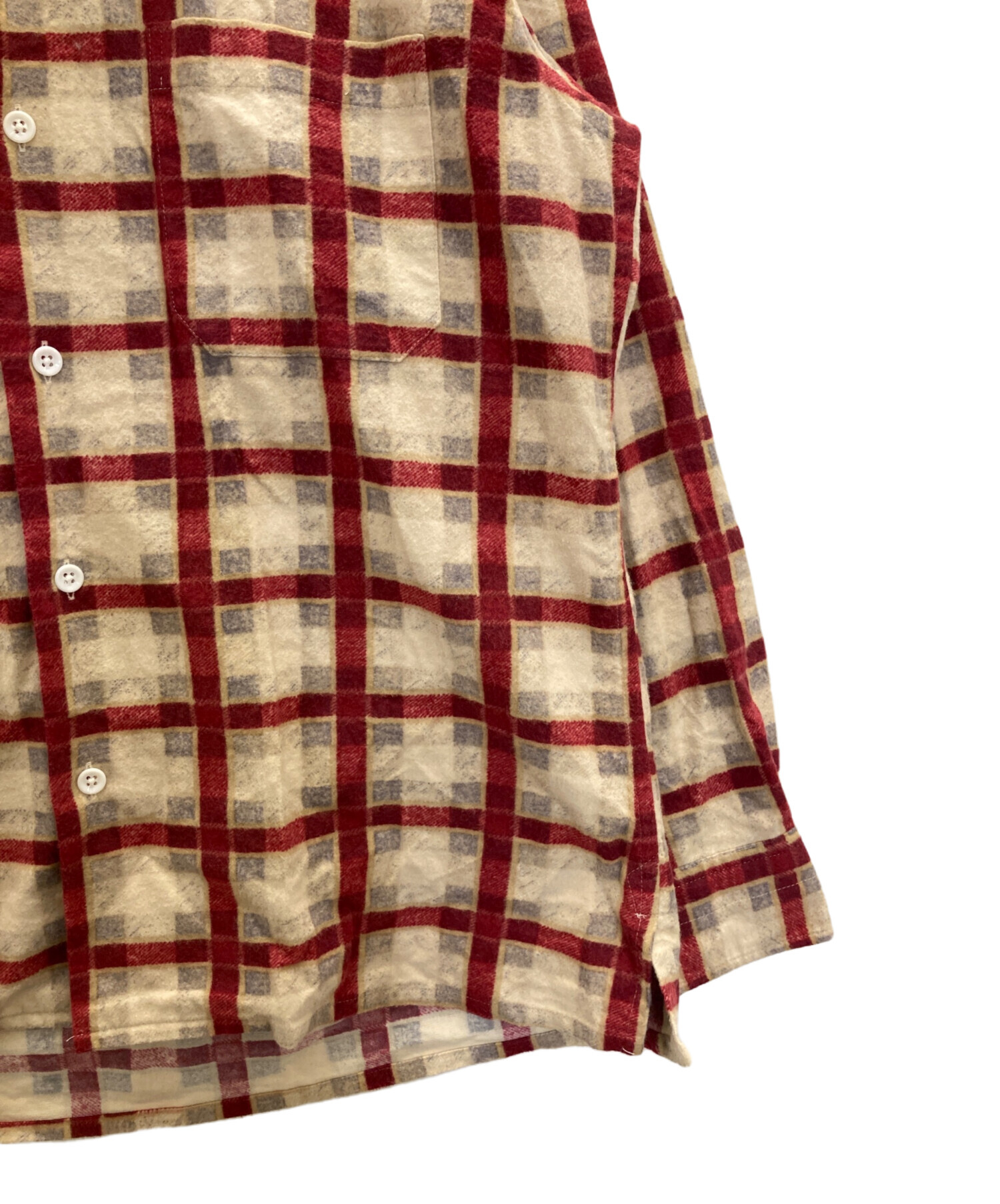 中古・古着通販】MOJITO (モヒート) cotton open collar nel shirts