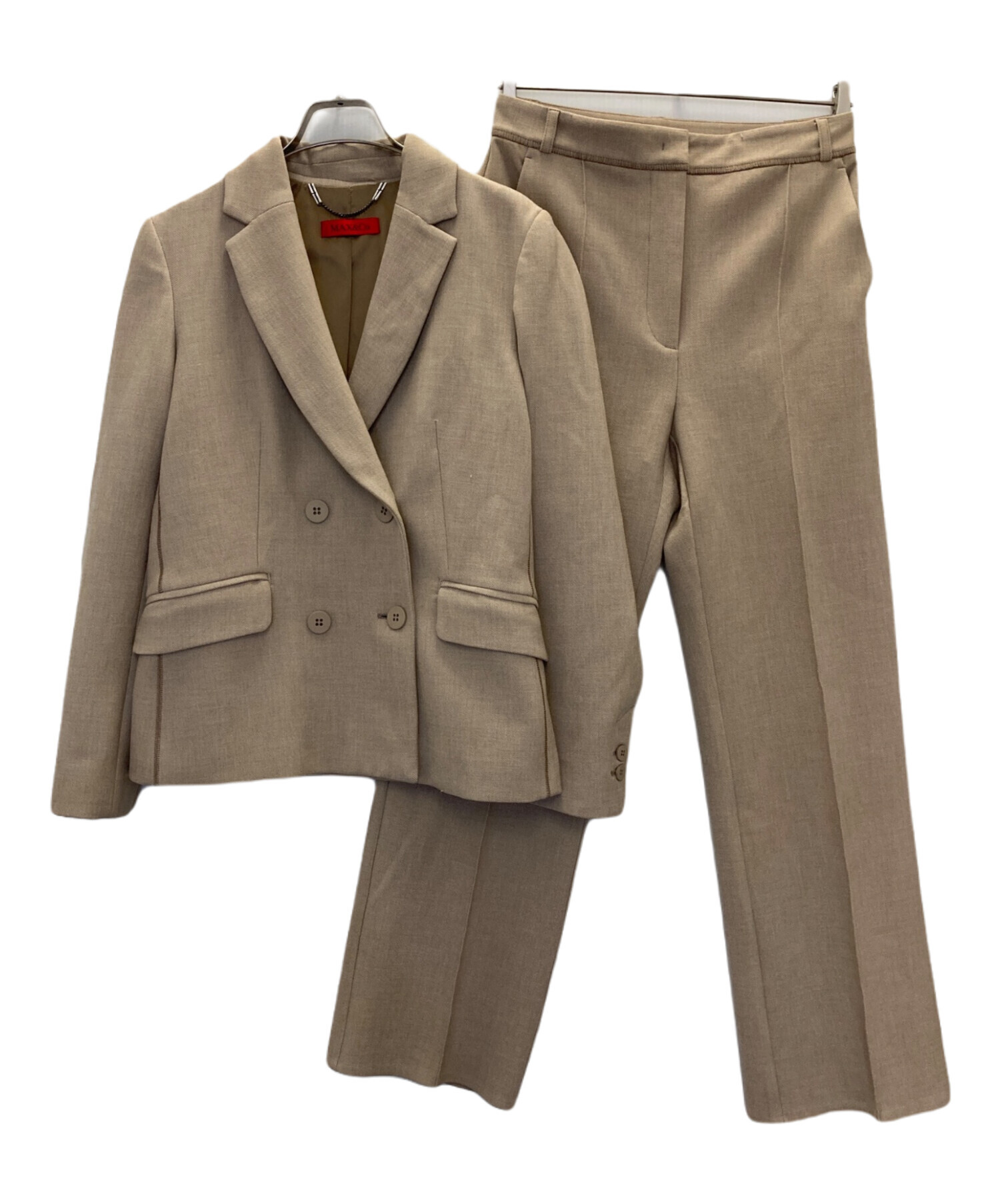 マックスマーラ パンツスーツ 白タグ ベージュ テーラード 38 マックスマーラ パンツスーツ 白タグ ベージュ テーラード 38 【公式通販】