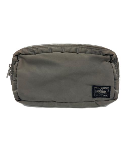 タイムセール‼️PORTER TANKER シルバーグレー ミニポーチ 中古・古着通販】PORTER (ポーター) TANKER porch シルバーグレー