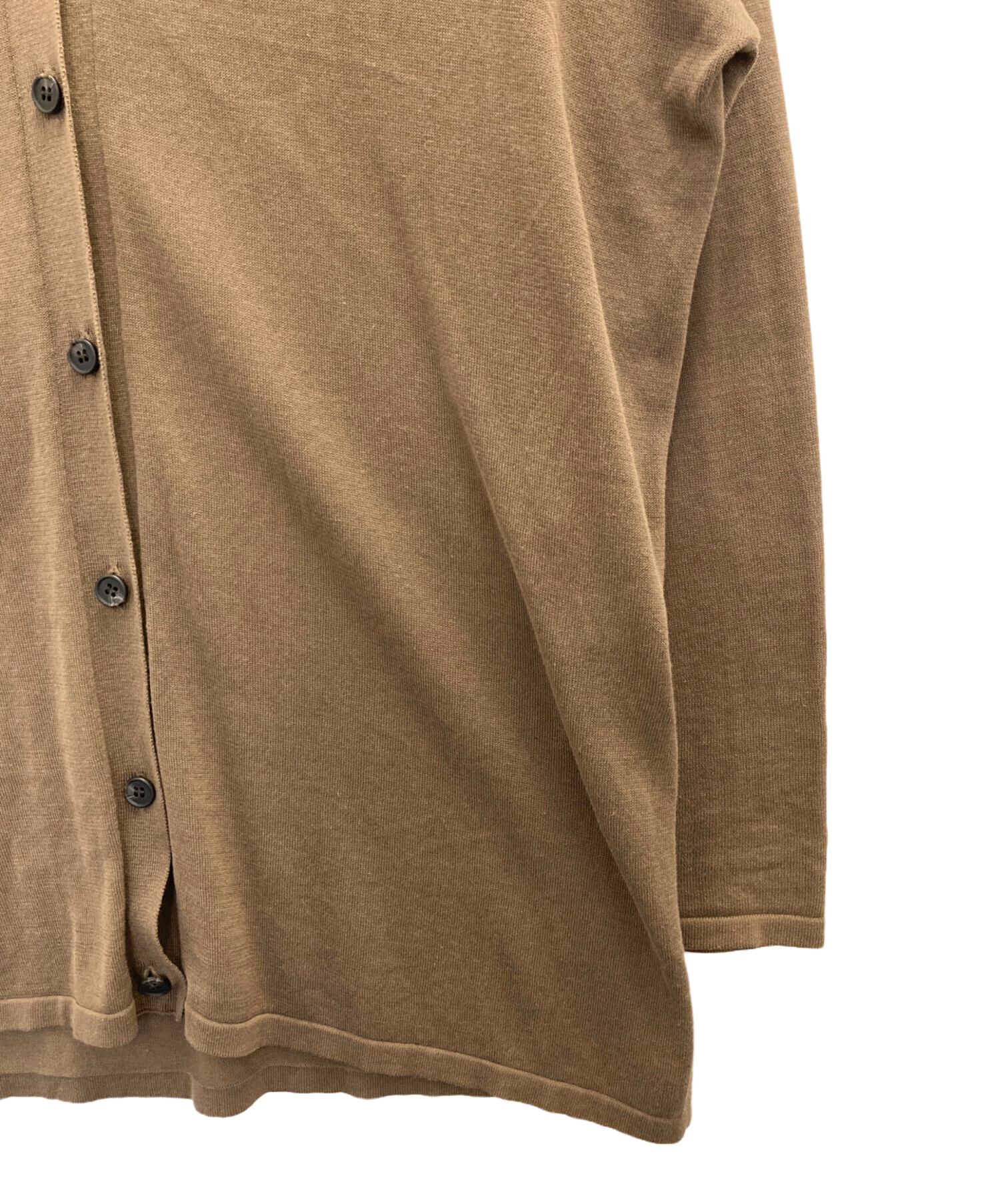 美品✨Whim Gazetteウールハイゲージカーディガン キャメル 2024 美品✨Whim Gazetteウールハイゲージカーディガン キャメル 2024