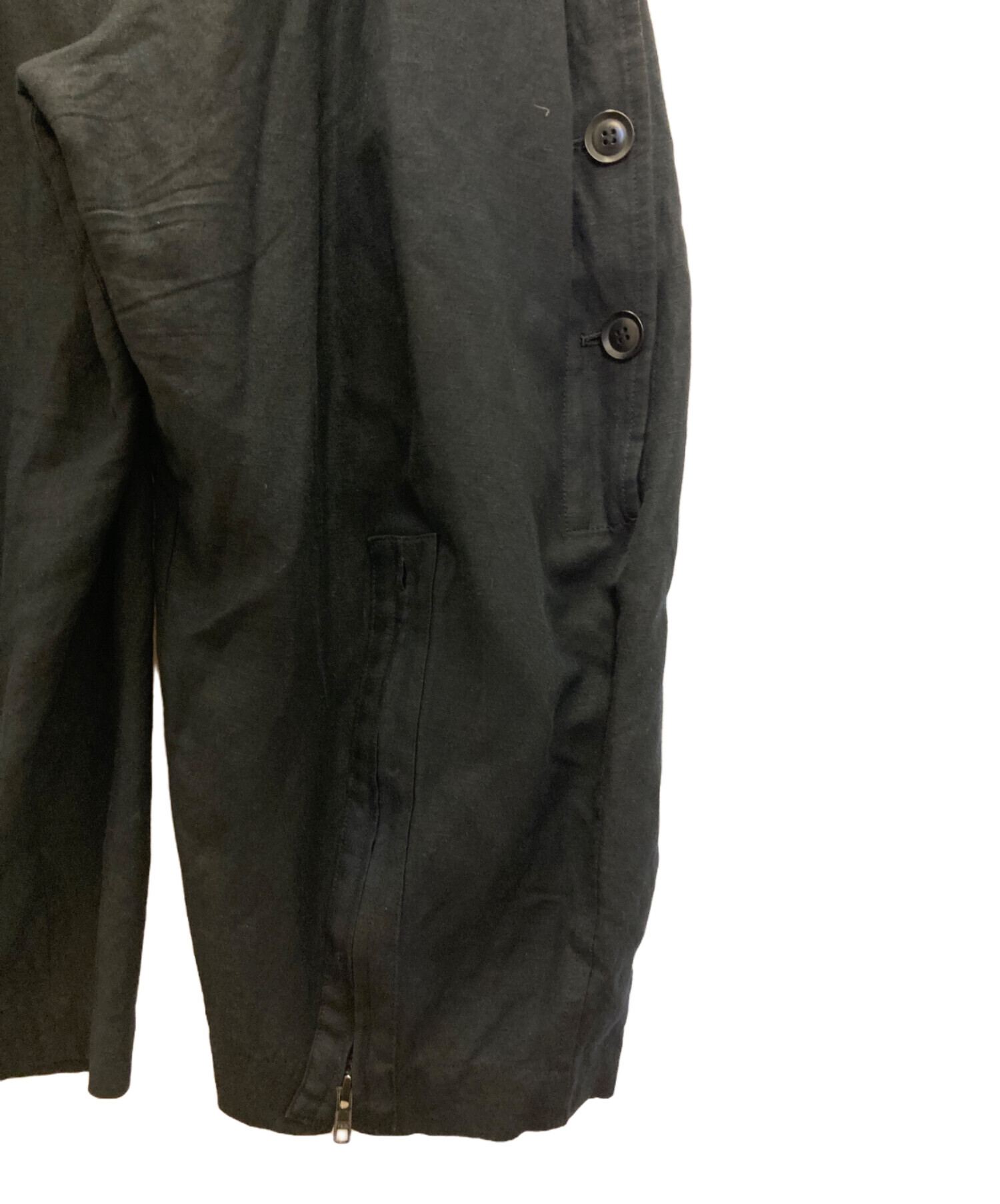 中古・古着通販】Y's (ワイズ) サロペット ブラック サイズ:1
