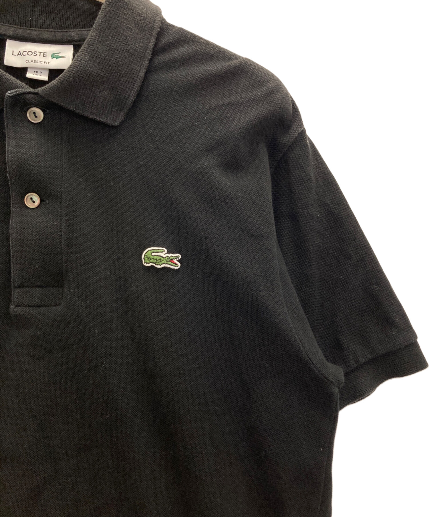 中古・古着通販】LACOSTE (ラコステ) ポロシャツ ブラック サイズ:3 