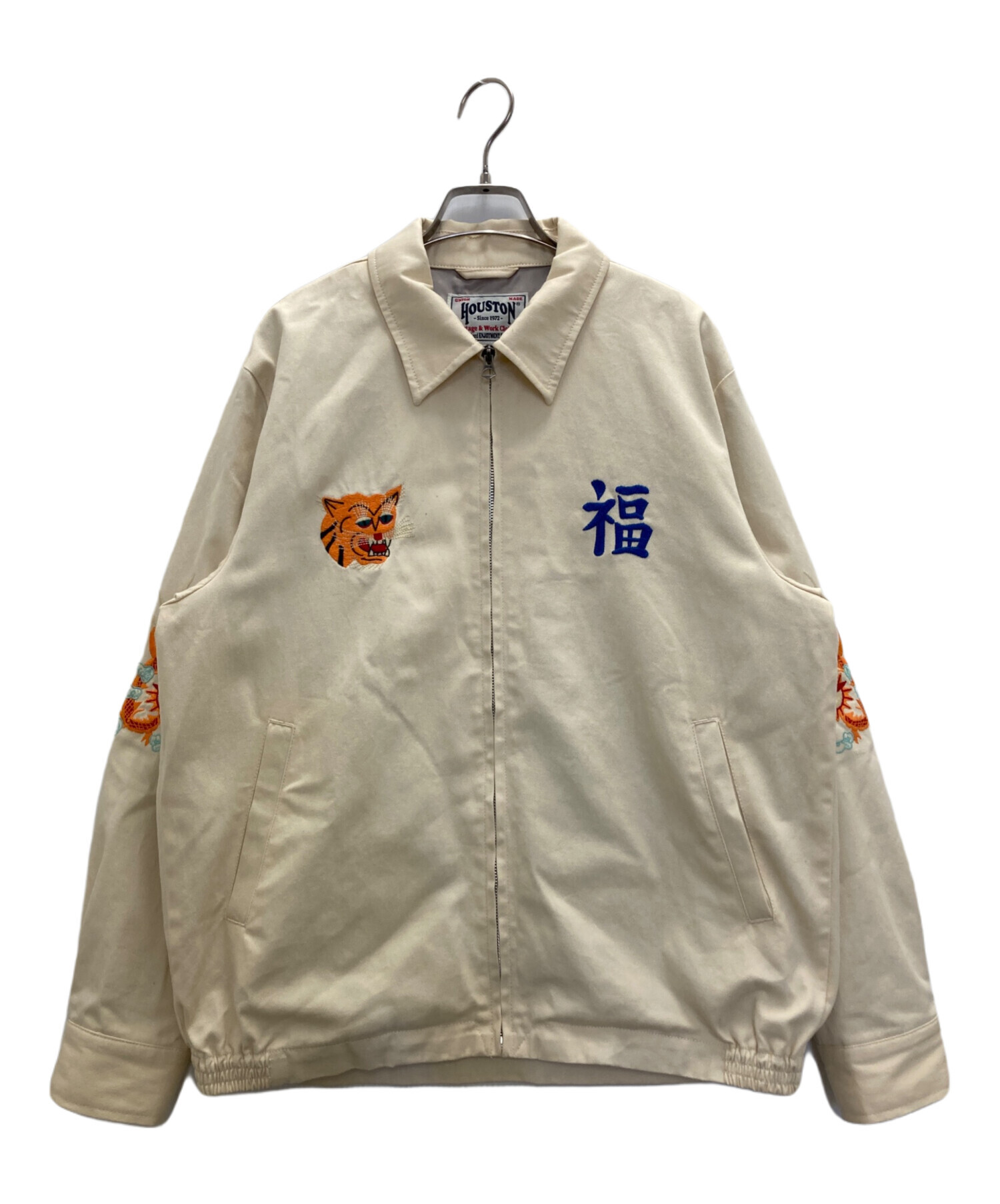 ベトナム　ジャケット　オフホワイト　ヒューストン　サイズＬ中古品 HOUSTON（ヒューストン） 51350 VIETNAM JACKET (TIGER) / ベトナム