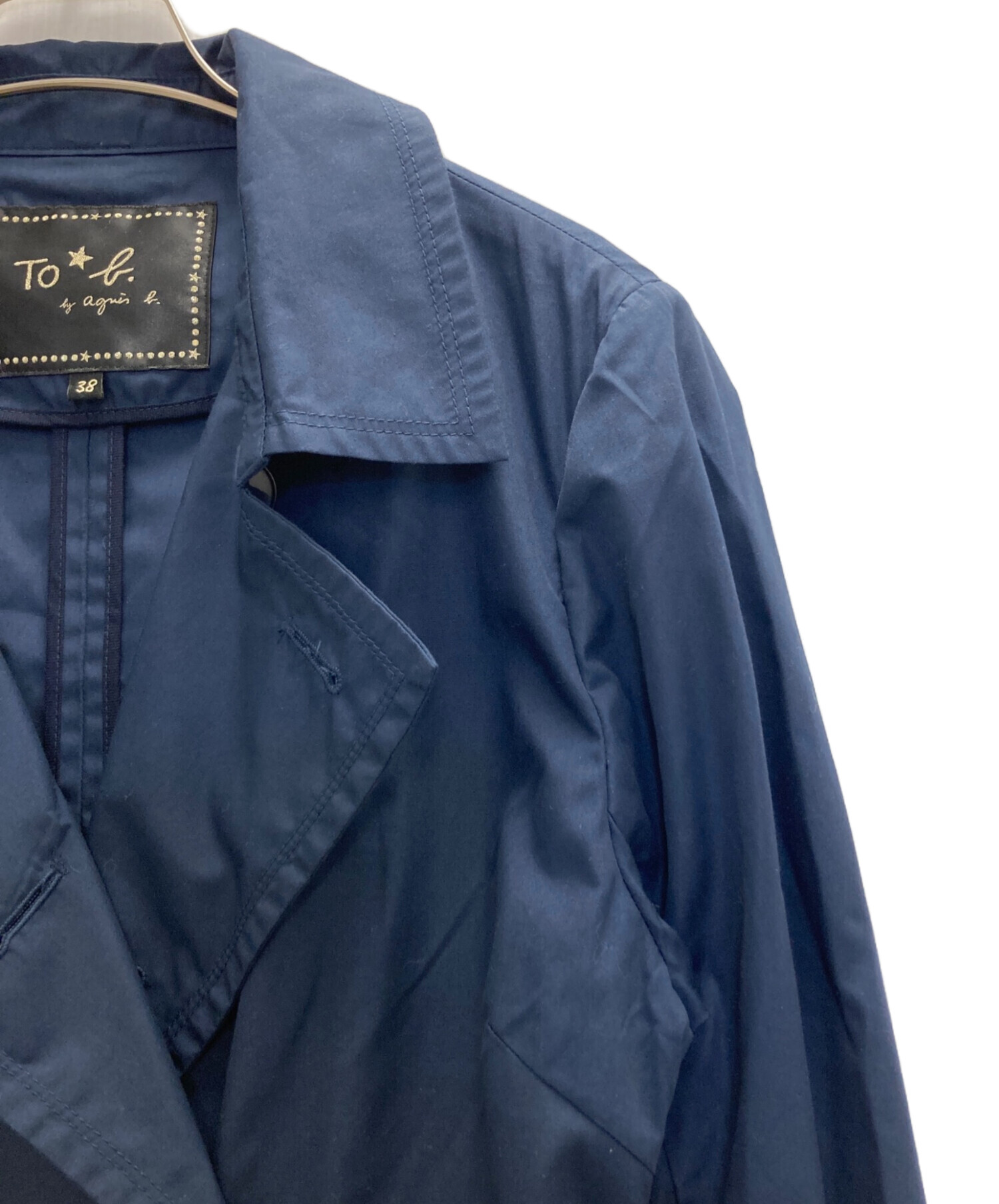 To b. by agnès bネイビー トレンチコート 中古・古着通販】To b. by agnes b. (トゥービー バイ アニエスベー